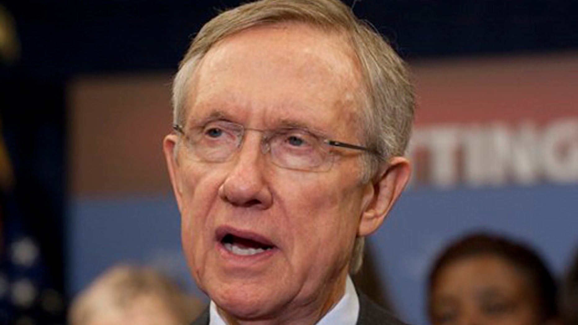 Senate Majority Leader Harry Reid of Nev. speaks during a health care news conference on Capitol Hill in Washington, Thursday, March 11, 2010. (AP)