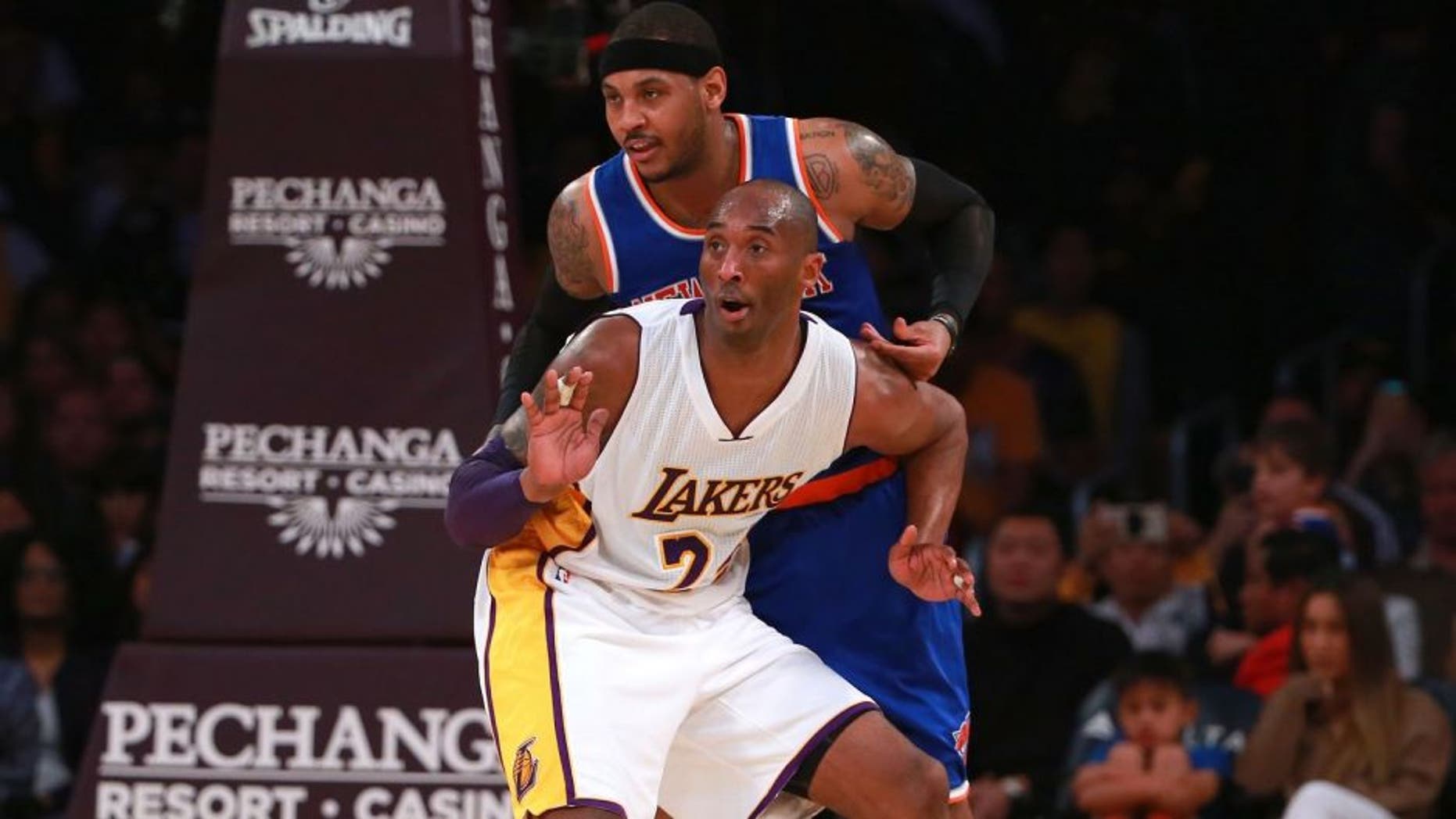 during the NBA game at Staples Center on March 13, 2016 in Los Angeles, California. NOTE TO USER: User expressly acknowledges and agrees that, by downloading and or using this photograph, User is consenting to the terms and conditions of the Getty Images License Agreement.