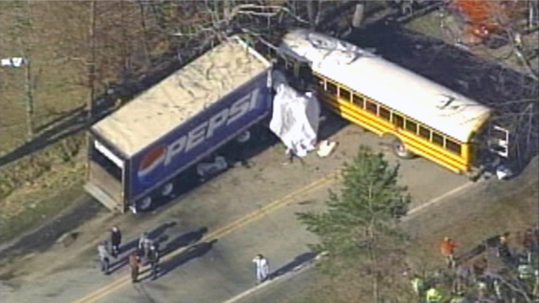 March 14, 2012: A school bus collided with a tractor-trailer in western Pennsylvania.