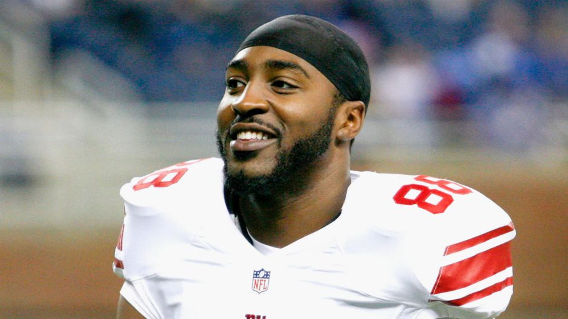 Dec 22, 2013; Detroit, MI, USA; New York Giants wide receiver Hakeem Nicks (88) walks off the field before the game against the Detroit Lions at Ford Field. Giants beat the Lions 23-20. Mandatory Credit: Raj Mehta-USA TODAY Sports