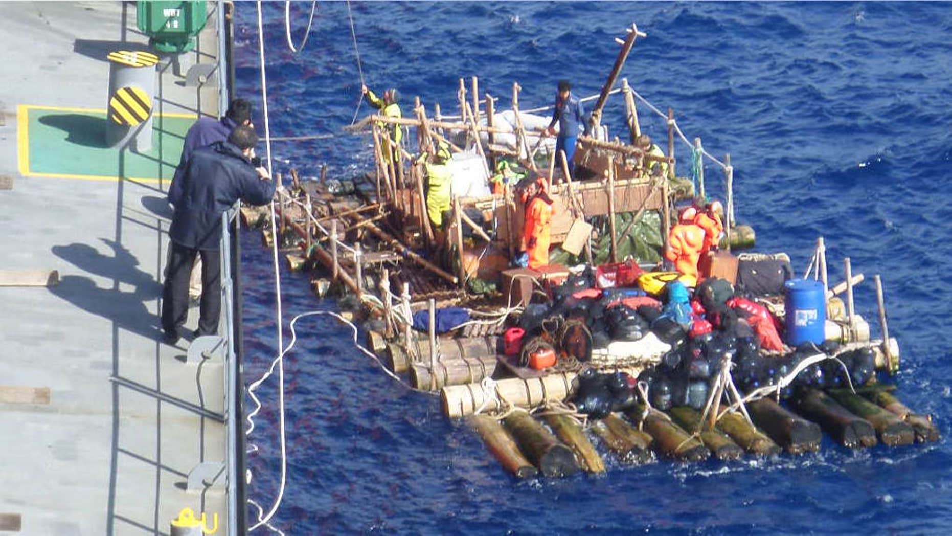 14 crewmembers rescued from balsa rafts hundreds of miles from Chilean ...