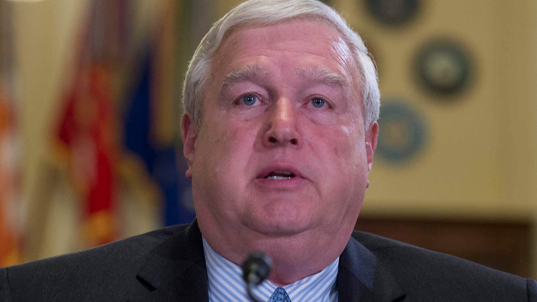 FILE - In this Nov. 2, 2015, file photo, Department of Veterans Affairs, Principal Deputy Under Secretary for Benefits Danny Pummill, testifies at a Veterans Affairs Committee hearing on Capitol Hill in Washington.