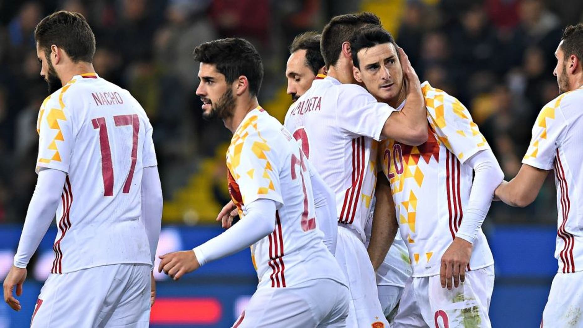 during the international friendly match between Italy and Spain at Stadio Friuli on March 24, 2016 in Udine, Italy.