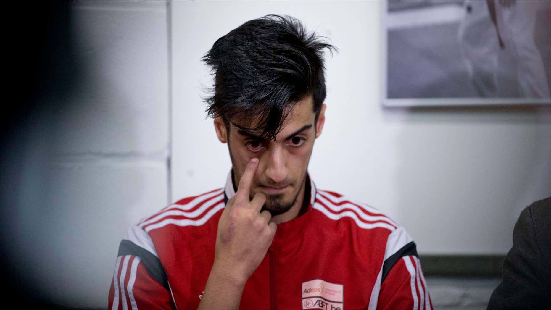 March 24, 2016: Mourad Laachraoui, considered one of Belgium's big Taekwondo talents, and brother of Najim Laachraoui is seen during a press conference in Brussels, Belgium.