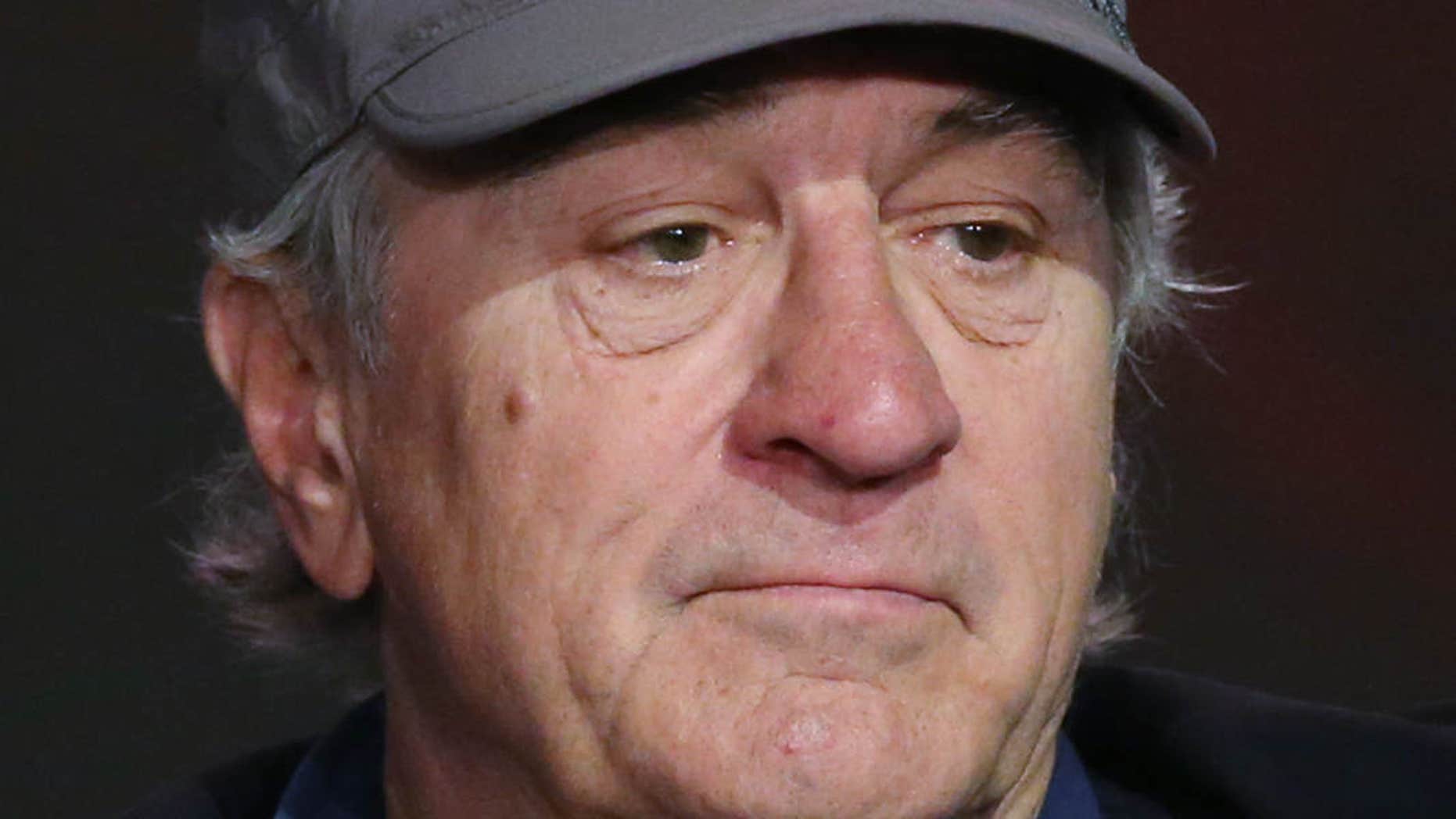 FILE - In this Tuesday, Oct. 27, 2015 file photo, Robert De Niro attends a news conference in Macau.