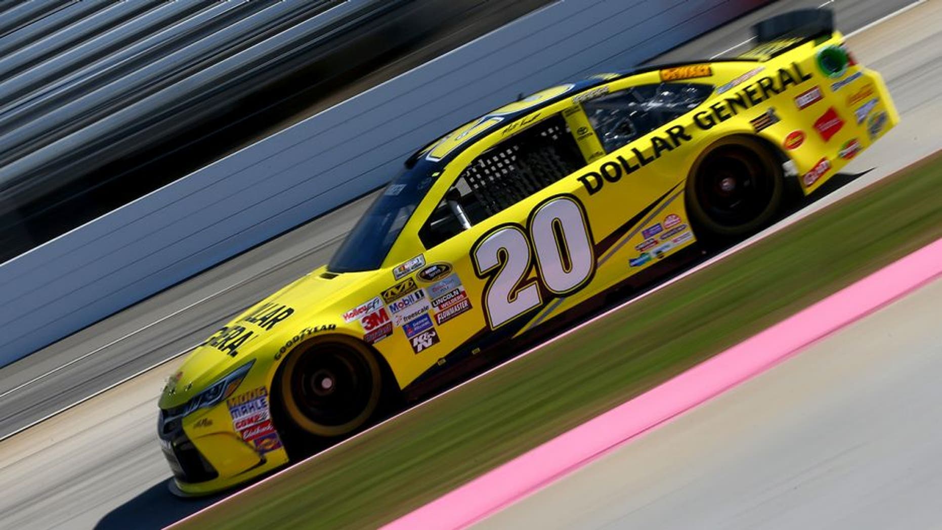 MARTINSVILLE, VA - OCTOBER 30: Matt Kenseth, driver of the #20 Dollar General Toyota, practices for the NASCAR Sprint Cup Series Goody's Headache Relief Shot 500 at Martinsville Speedway on October 30, 2015 in Martinsville, Virginia. (Photo by Sarah Crabill/Getty Images)