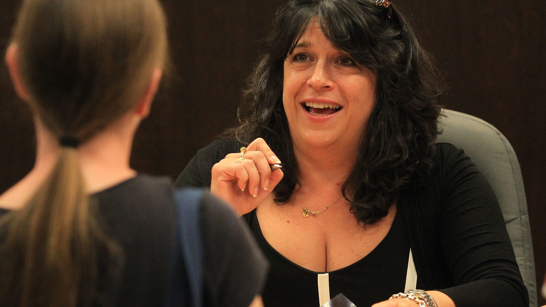LOS ANGELES, CA - SEPTEMBER 28: Author E. L. James attends the E. L. James Book Signing For "50 Shades Of Grey" at Barnes & Noble bookstore at The Grove on September 28, 2012 in Los Angeles, California. (Photo by Frederick M. Brown/Getty Images)
