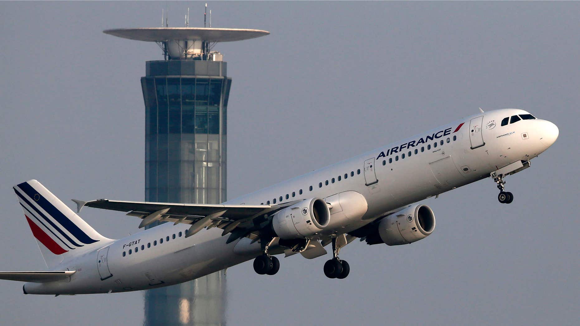 April 8, 2015: An Air France aircraft takes-off at the Charles-de-Gaulle airport near Paris.