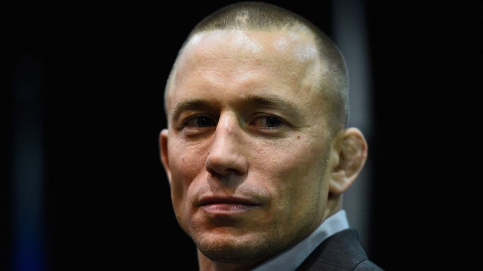 LAS VEGAS, NV - MARCH 05: UFC welterweight Georges St-Pierre in attenance during the UFC 196 event inside MGM Grand Garden Arena on March 5, 2016 in Las Vegas, Nevada. (Photo by Jeff Bottari/Zuffa LLC/Zuffa LLC via Getty Images)