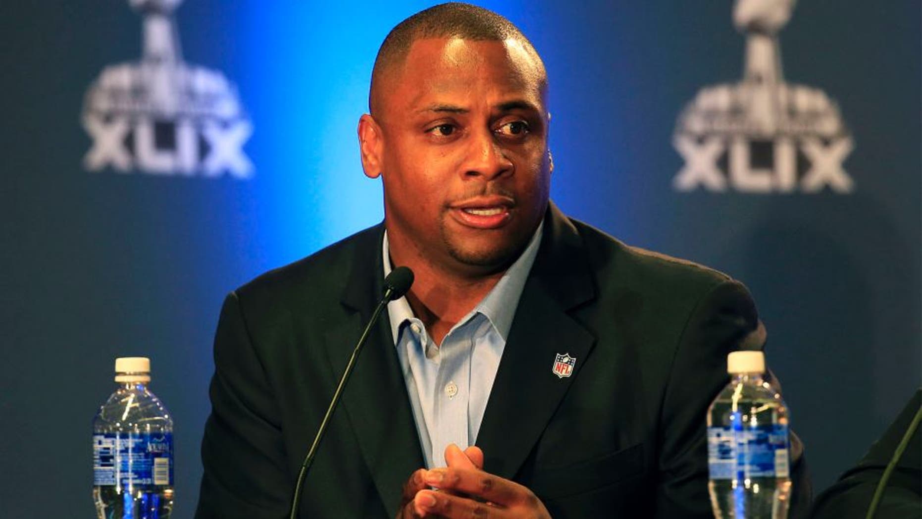 NFL Executive Vice President of Football Operations Troy Vincent attends the Super Bowl XLIX Football Operations Press Conference on January 29, 2015 in Phoenix, Arizona. (Photo by Rob Carr/Getty Images)