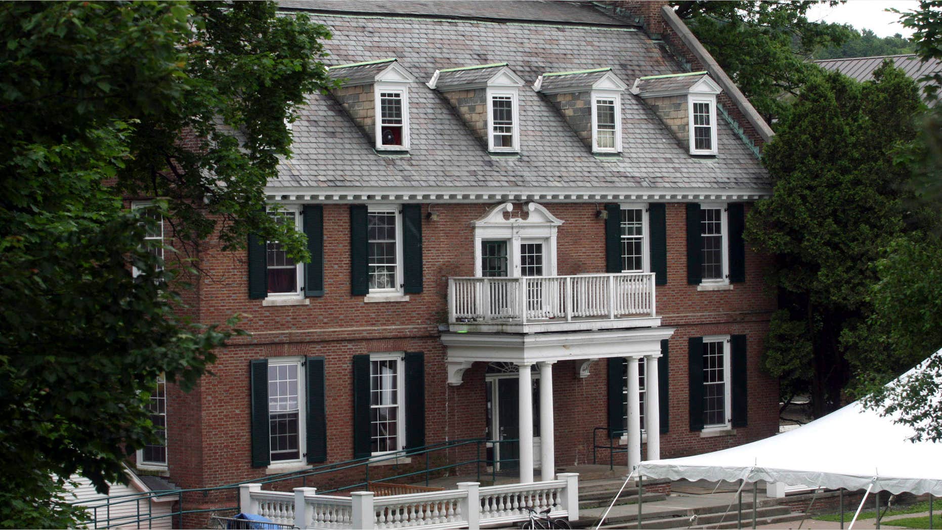 June 9, 2009: This file photo shows the Alpha Delta fraternity at Dartmouth College in Hanover, N.H., an inspiration for the 1978 movie "National Lampoon's Animal House."