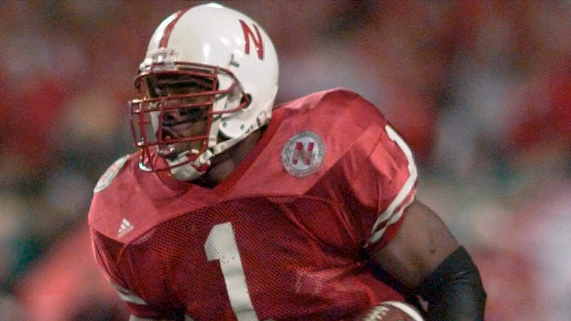 Jan. 2, 1996: In this file photo, Nebraska's Lawrence Phillips runs for a touchdown against Florida during the Fiesta Bowl college football game in Tempe, Ariz.
