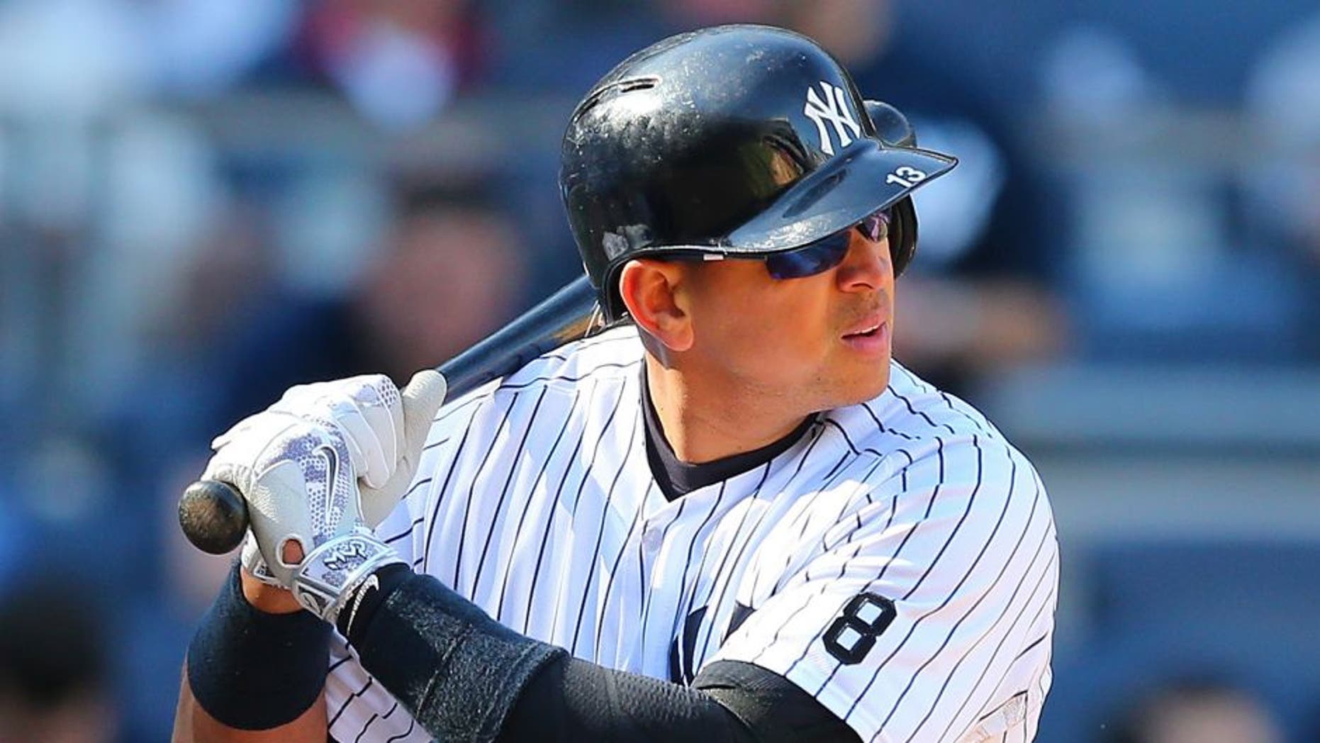 NEW YORK, NY - APRIL 16: Alex Rodriguez #13 of the New York Yankees in action against the Seattle Mariners at Yankee Stadium on April 16, 2016 in the Bronx borough of New York City. Seattle Mariners defeated the New York Yankees 3-2. (Photo by Mike Stobe/Getty Images)