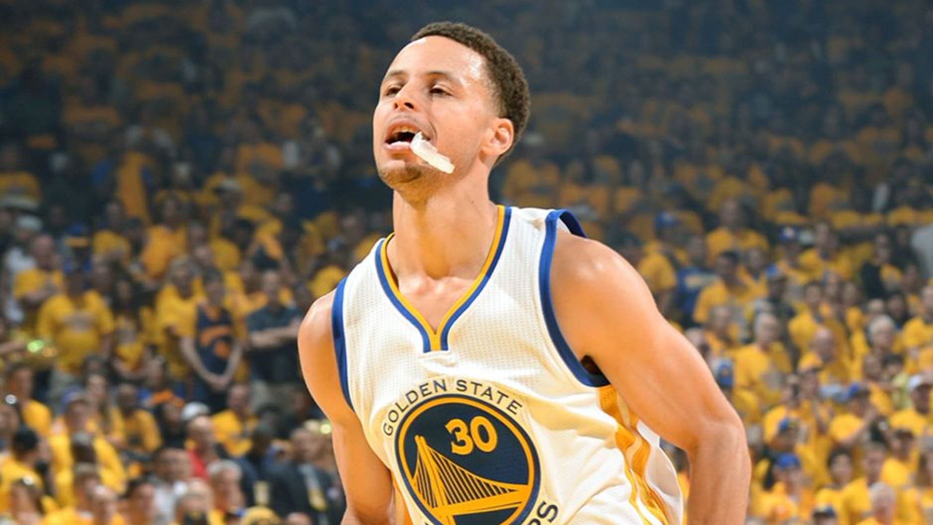 OAKLAND, CA - APRIL 18: Stephen Curry #30 of the Golden State Warriors during Game One of the Western Conference Quarterfinals against the New Orleans Pelicans during the NBA Playoffs on April 18, 2015 at Oracle Arena in Oakland, California. NOTE TO USER: User expressly acknowledges and agrees that, by downloading and or using this photograph, user is consenting to the terms and conditions of Getty Images License Agreement. Mandatory Copyright Notice: Copyright 2015 NBAE (Photo by Noah Graham/NBAE via Getty Images)