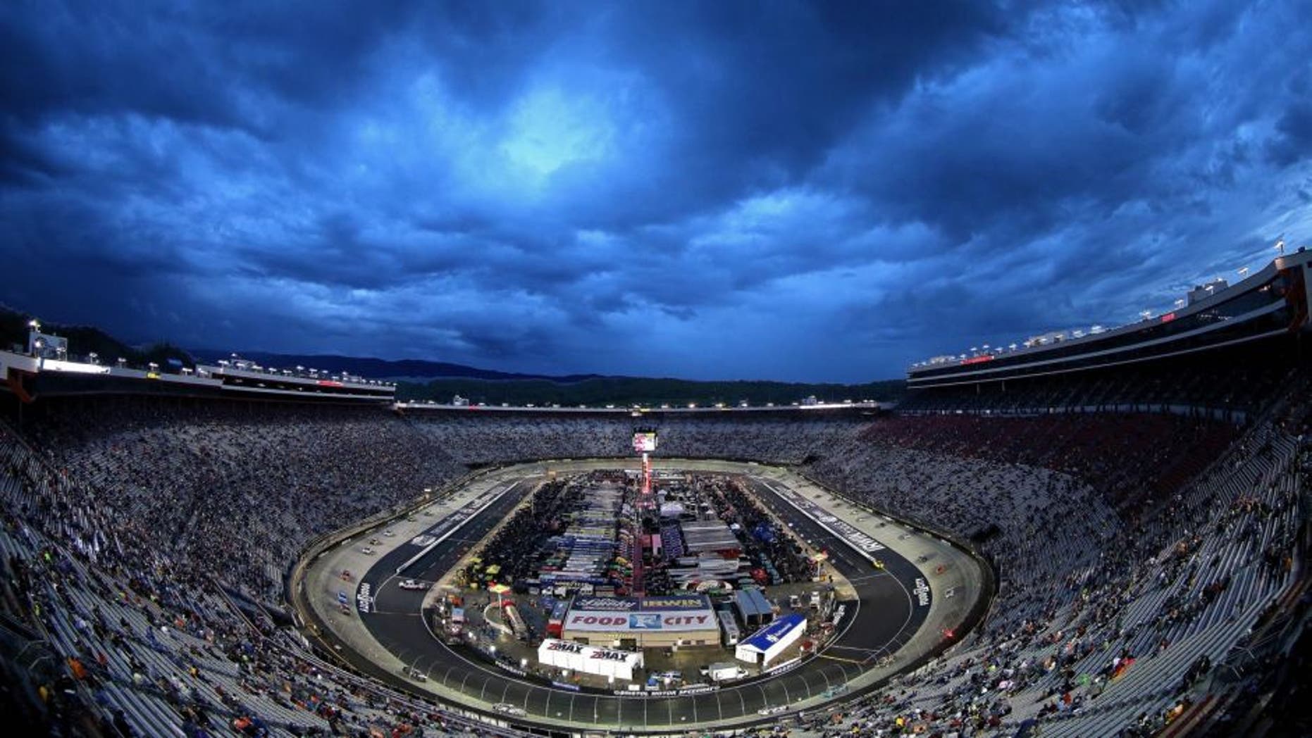 BRISTOL, TN - APRIL 19: A general view of the track during the NASCAR Sprint Cup Series Food City 500 at Bristol Motor Speedway on April 19, 2015 in Bristol, Tennessee. (Photo by Mike Ehrmann/Getty Images)