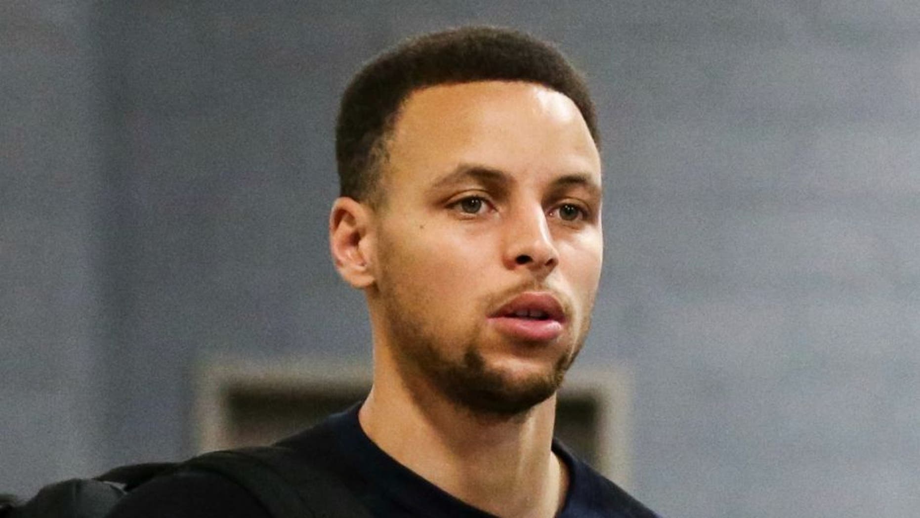 Apr 21, 2016; Houston, TX, USA; Golden State Warriors guard Stephen Curry (30) arrives before game three of the first round of the NBA Playoffs against the Houston Rockets at Toyota Center. Mandatory Credit: Troy Taormina-USA TODAY Sports