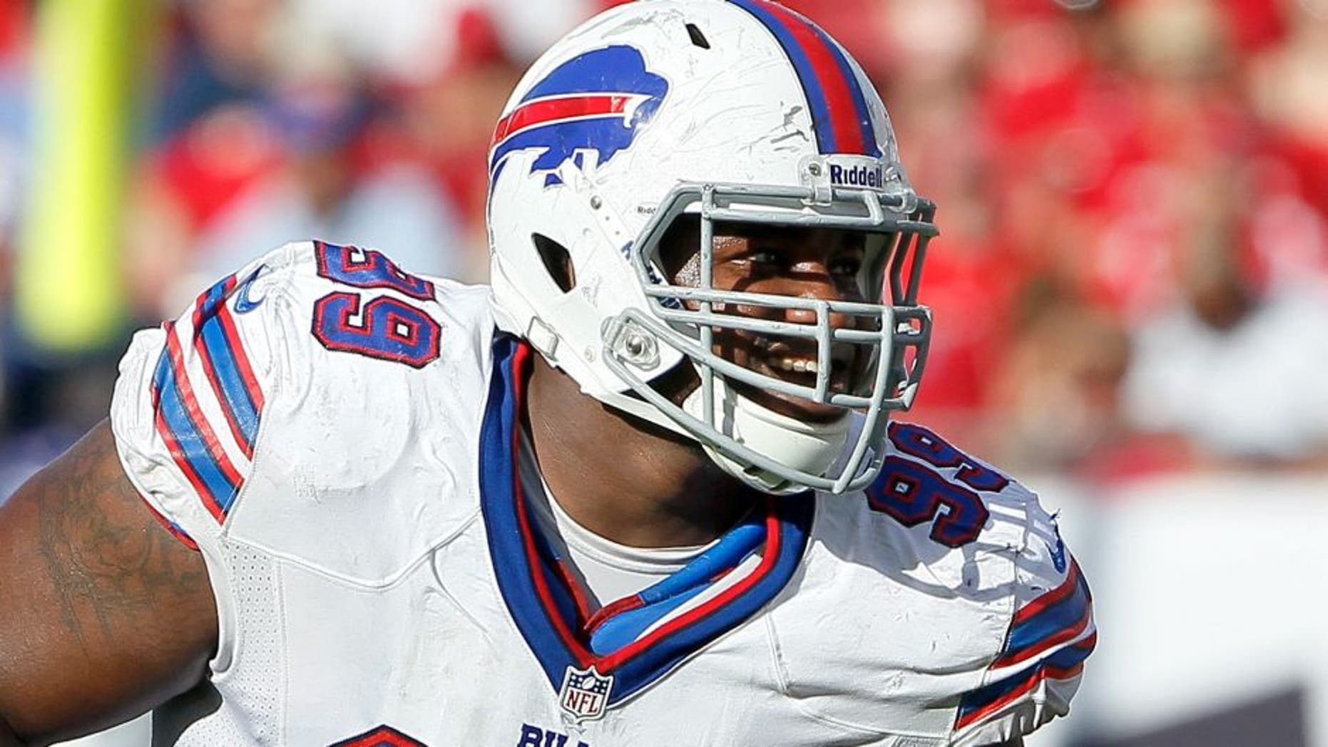 TAMPA, FL - DECEMBER 8: Defensive tackle Marcell Dareus #99 of the Buffalo Bills during the game against the Tampa Bay Buccaneers at Raymond James Stadium on December 8, 2013 in Tampa, Florida. Tampa Bay defeated Buffalo Bills 27-6. (Photo by Don Juan Moore/Getty Images)