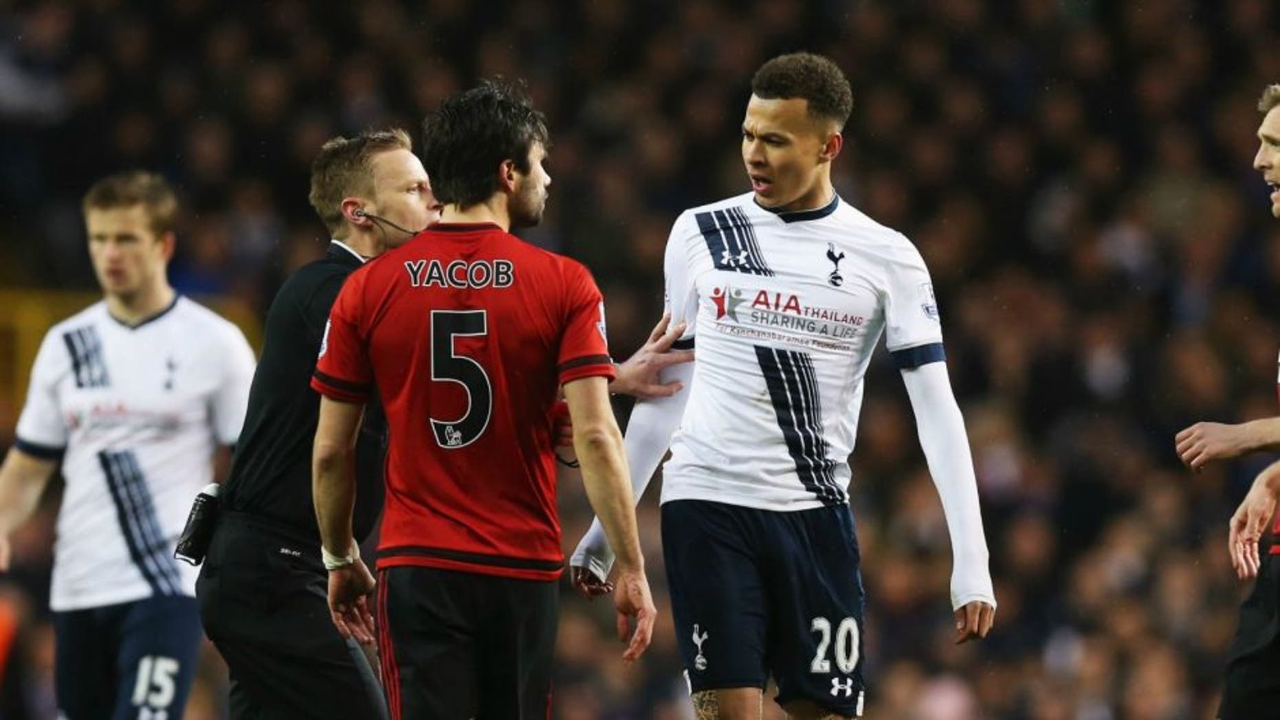 during the Barclays Premier League match between Tottenham Hotspur and West Bromwich Albion at White Hart Lane on April 25, 2016 in London, England.
