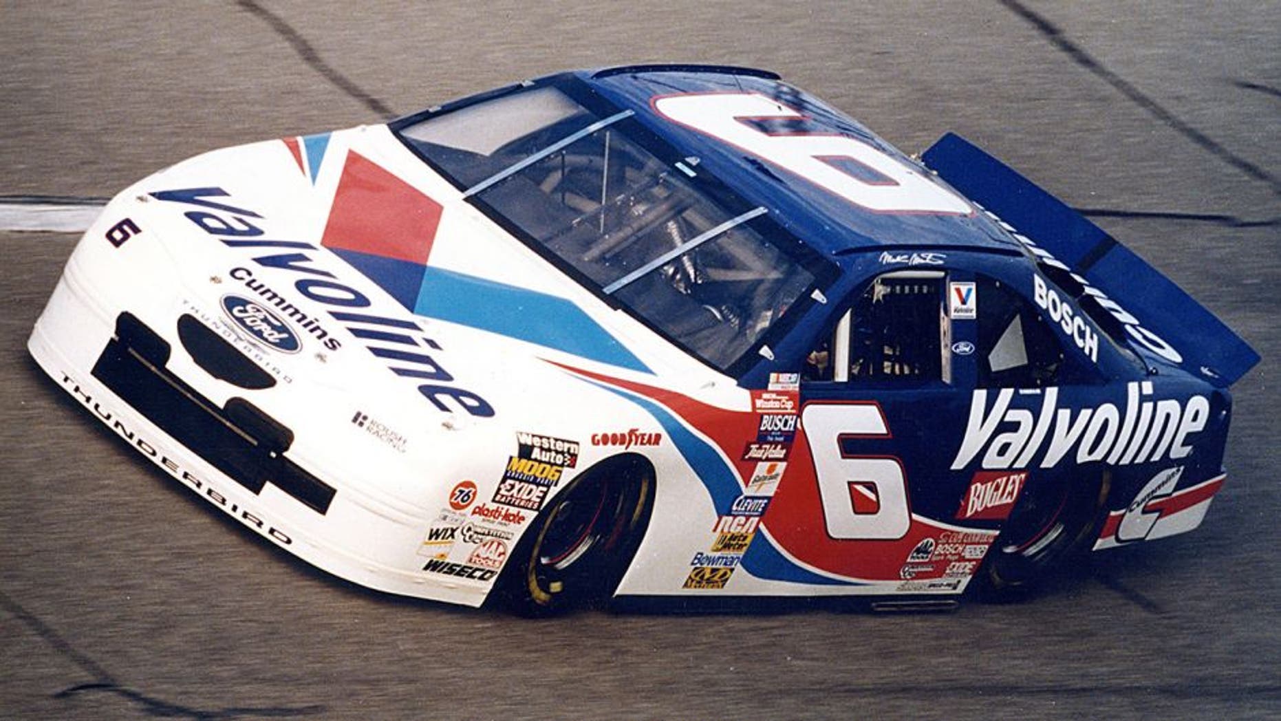 TALLADEGA, AL - MAY 10, 1997: Mark Martin won the 1997 Winston 500 at Talladega in record time due to a caution-free race. It was Martin's first victory since 1995. (Photo by ISC Archives via Getty Images)