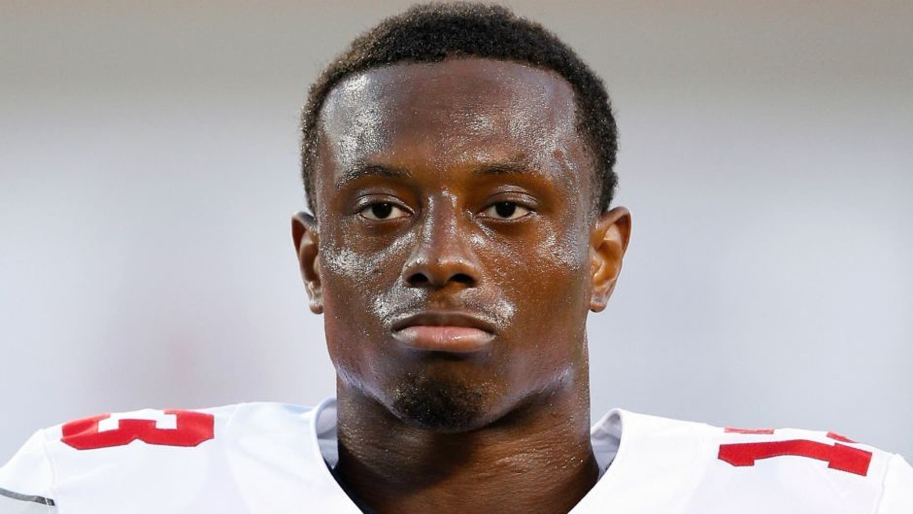BLACKSBURG, VA - SEPTEMBER 7: Eli Apple #13 of the Ohio State Buckeyes looks on against the Virginia Tech Hokies at Lane Stadium on September 7, 2015 in Blacksburg, Virginia. Ohio State defeated Virginia Tech 42-24. (Photo by Joe Robbins/Getty Images)