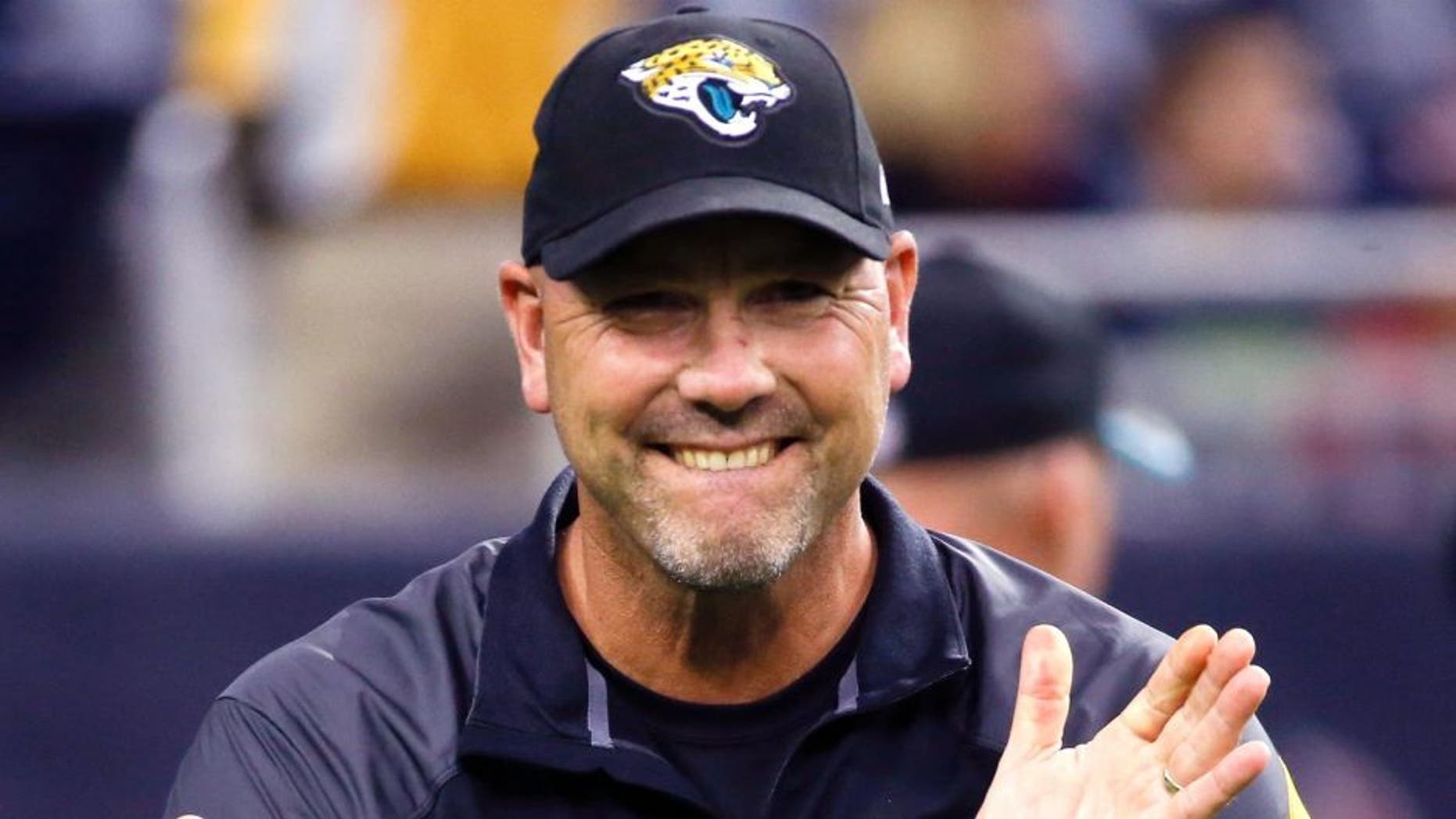 Dec 28, 2014; Houston, TX, USA; Jacksonville Jaguars head coach Gus Bradley before the game against the Houston Texans at NRG Stadium. Mandatory Credit: Kevin Jairaj-USA TODAY Sports