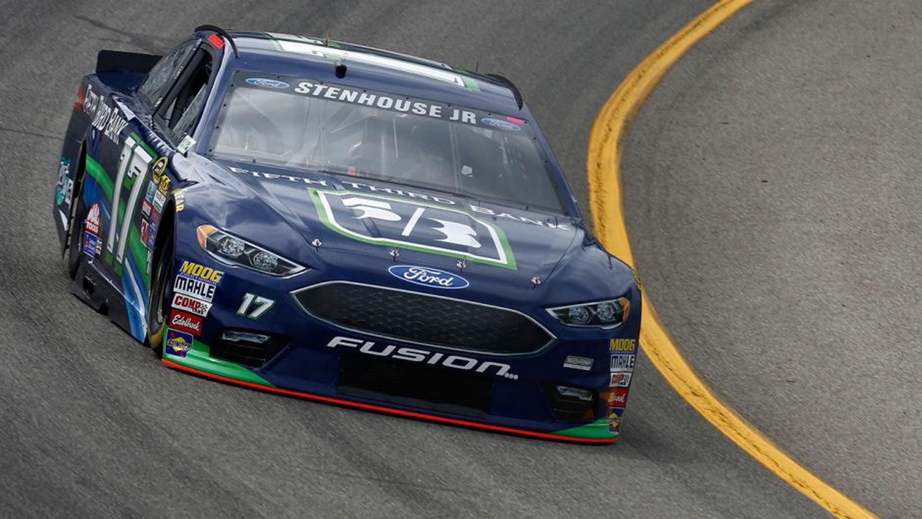 RICHMOND, VA - APRIL 22: Ricky Stenhouse Jr., driver of the #17 Fifth Third Bank Ford, practices for the NASCAR Sprint Cup Series TOYOTA OWNERS 400 at Richmond International Raceway on April 22, 2016 in Richmond, Virginia. (Photo by Daniel Shirey/NASCAR via Getty Images)
