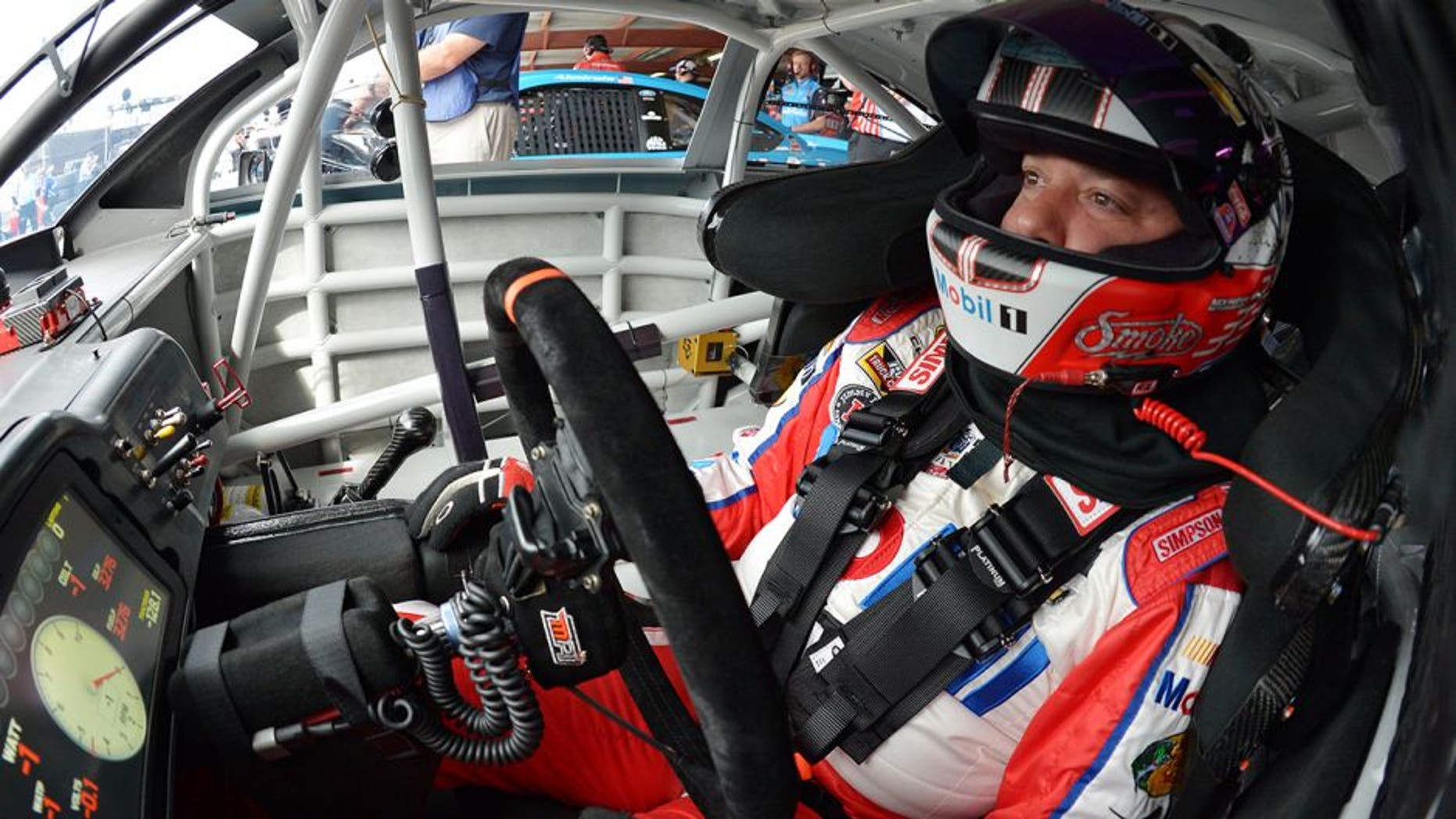 RICHMOND, VA - APRIL 23: Tony Stewart, driver of the #14 Mobil 1 Advanced Fuel Economy Chevrolet, prepares to drive during practice for the NASCAR Sprint Cup Series TOYOTA OWNERS 400 at Richmond International Raceway on April 23, 2016 in Richmond, Virginia. (Photo by Drew Hallowell/NASCAR via Getty Images)