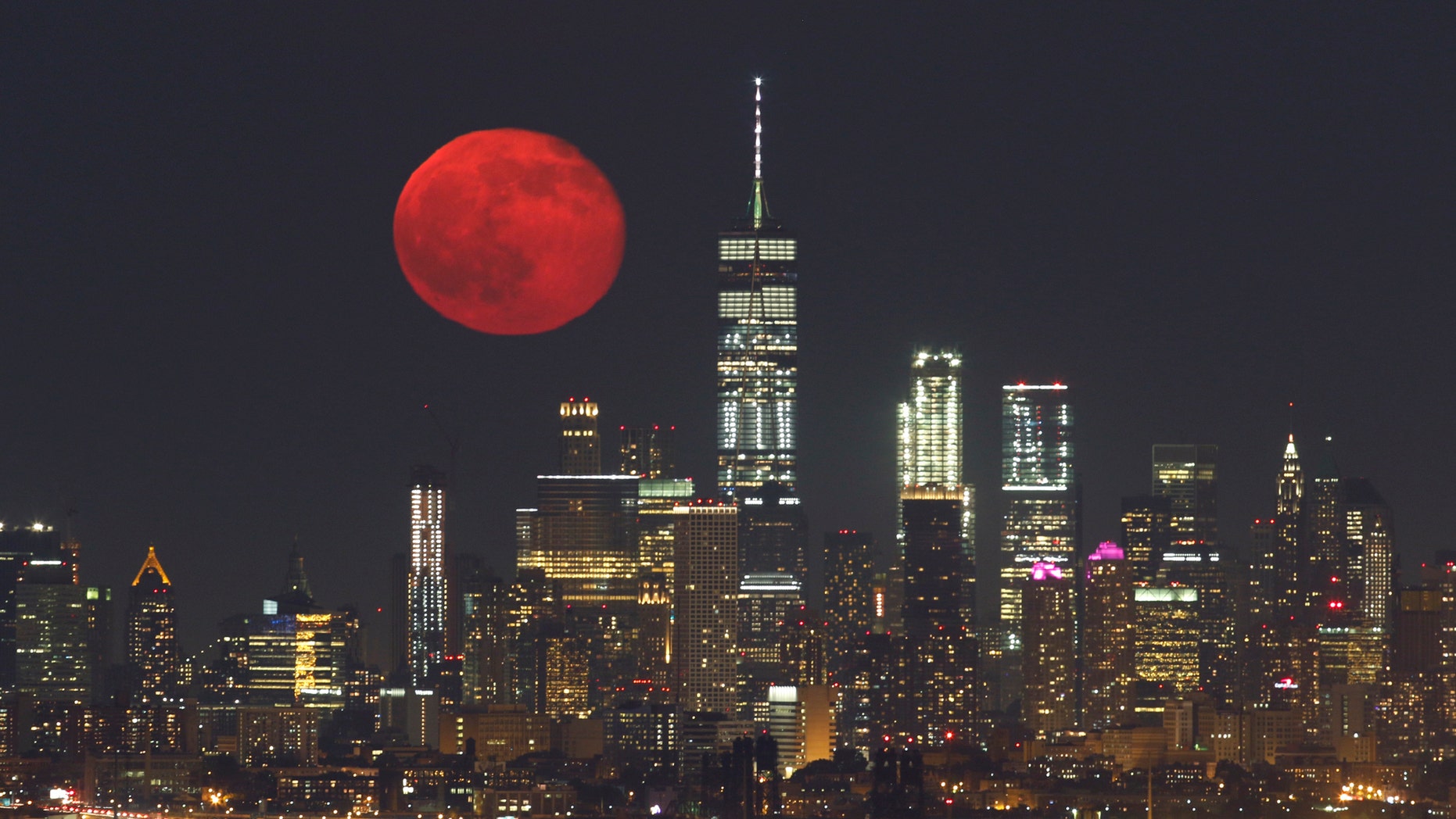 The Strawberry Moon seen in 2017.