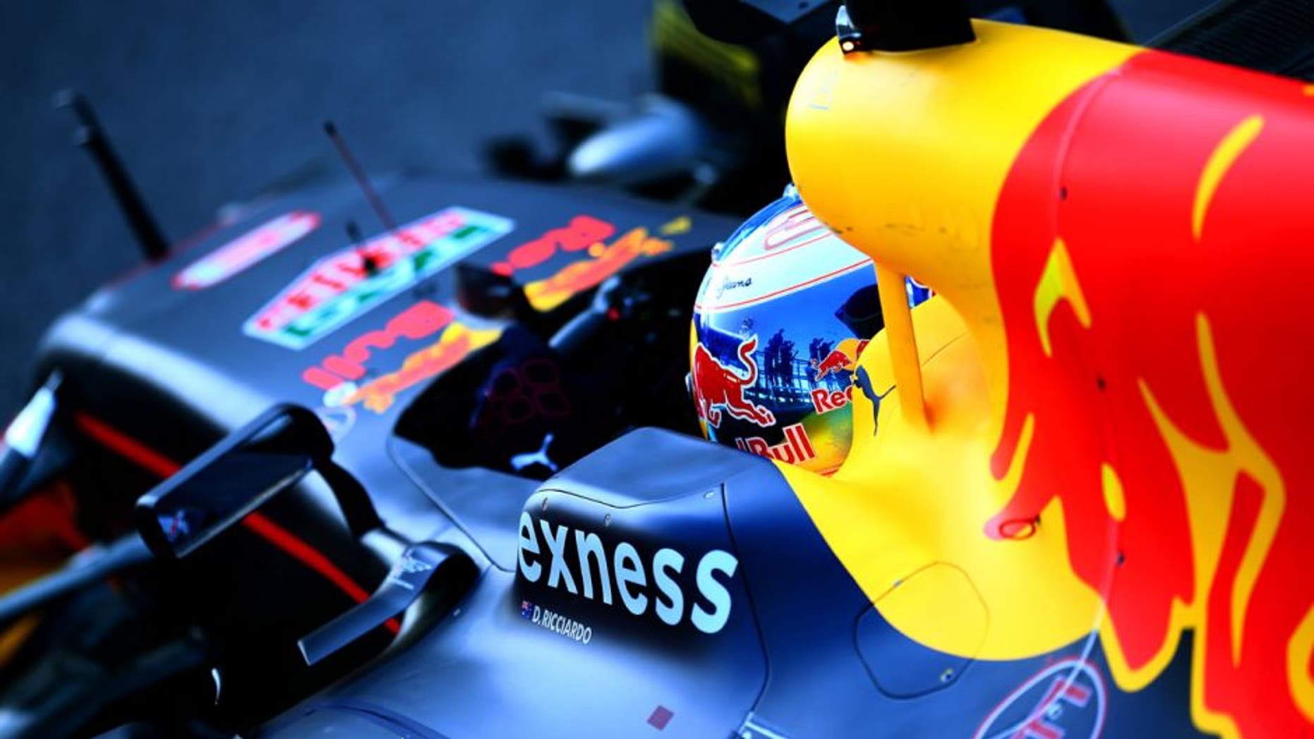 SOCHI, RUSSIA - MAY 01: Daniel Ricciardo of Australia and Red Bull Racing enters parc ferme after the Formula One Grand Prix of Russia at Sochi Autodrom on May 1, 2016 in Sochi, Russia. (Photo by Dan Istitene/Getty Images)