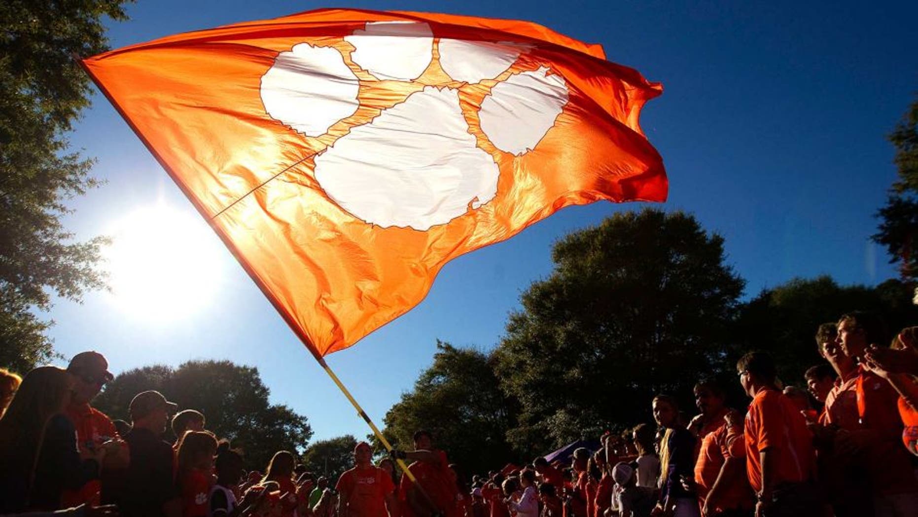 Oct 25, 2014; Clemson, SC, USA; Clemson Tigers fans during the Tiger Walk prior to the game against the Syracuse Orange at Clemson Memorial Stadium. Mandatory Credit: Joshua S. Kelly-USA TODAY Sports