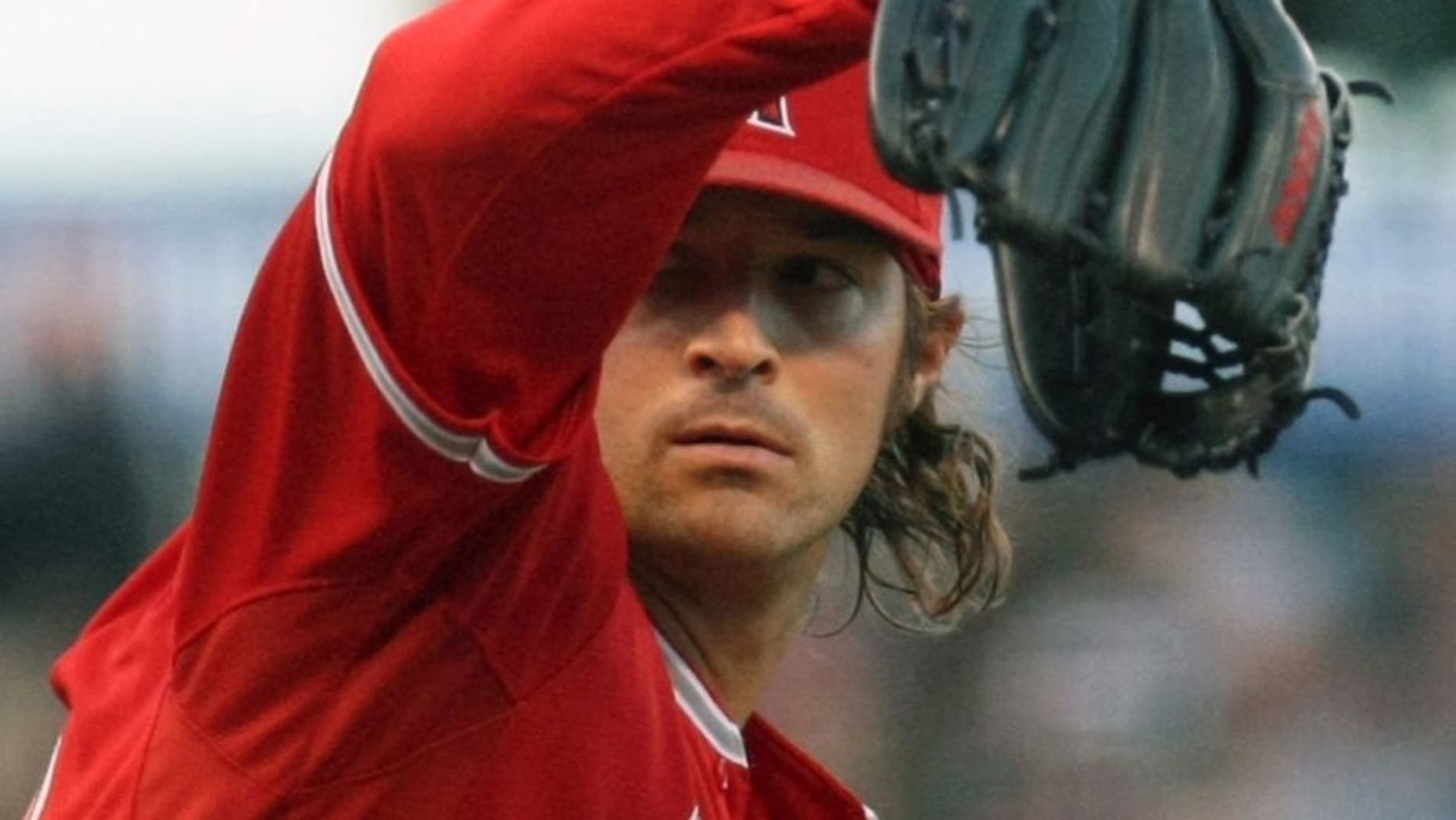 May 1, 2015; San Francisco, CA, USA; Angels starting pitcher C.J. Wilson (33) throws to the San Francisco Giants in the first inning of their MLB baseball game at AT&T Park. Mandatory Credit: Lance Iversen-USA TODAY Sports