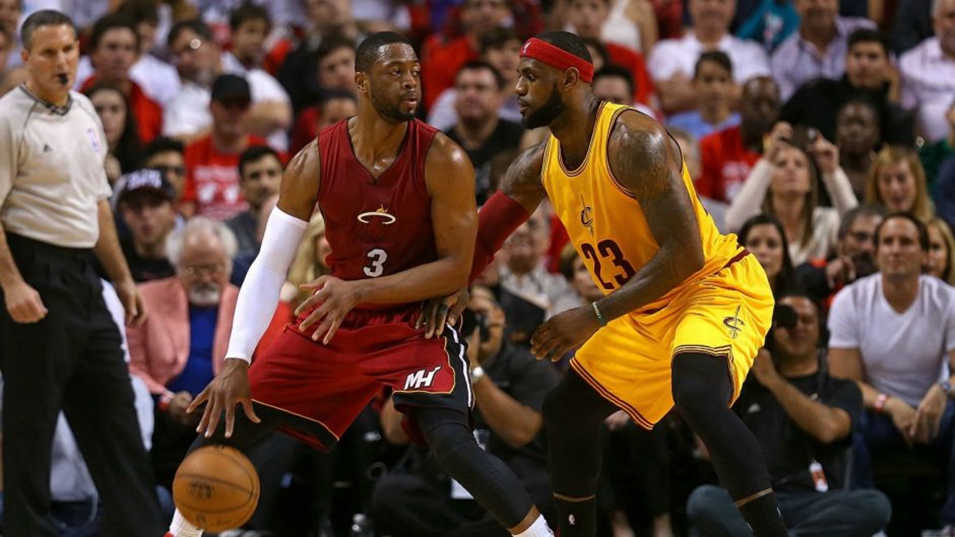 during a game at American Airlines Arena on December 25, 2014 in Miami, Florida. NOTE TO USER: User expressly acknowledges and agrees that, by downloading and/or using this photograph, user is consenting to the terms and conditions of the Getty Images License Agreement. Mandatory copyright notice: