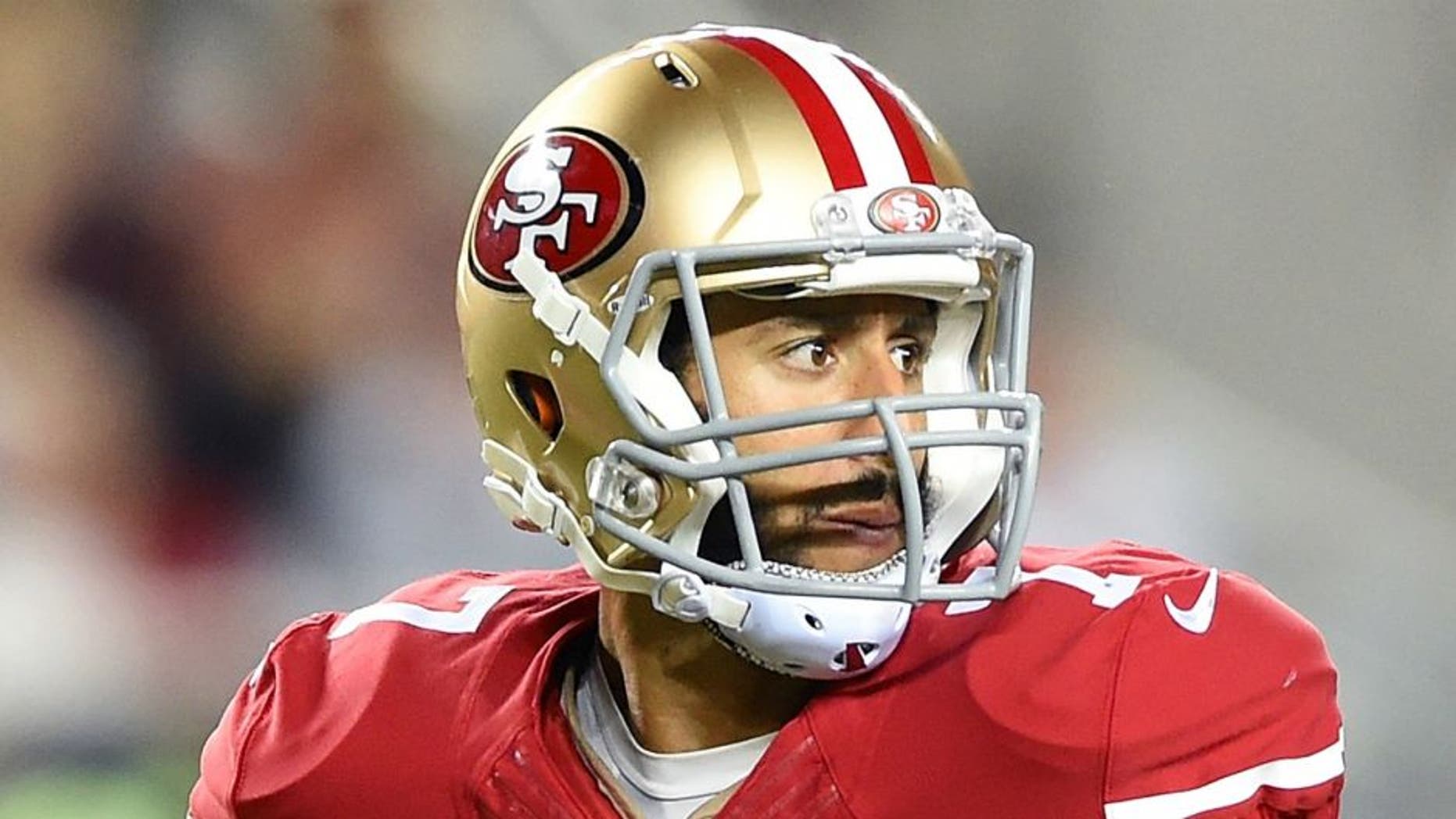 SANTA CLARA, CA - OCTOBER 22: Colin Kaepernick #7 of the San Francisco 49ers looks to pass against the Seattle Seahawks during an NFL football game at Levi's Stadium on October 22, 2015 in Santa Clara, California. (Photo by Thearon W. Henderson/Getty Images)