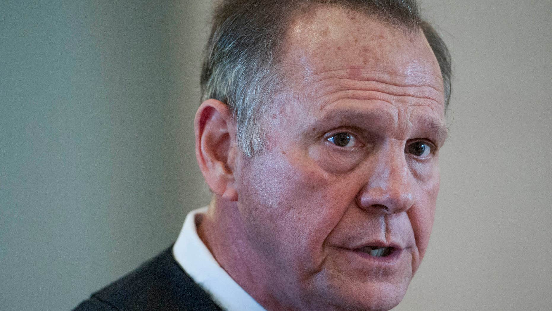 April 27, 2016: Roy Moore, Chief Justice of the Alabama Supreme Court, speaks during a news conference at the Judicial Building in Montgomery, Ala.