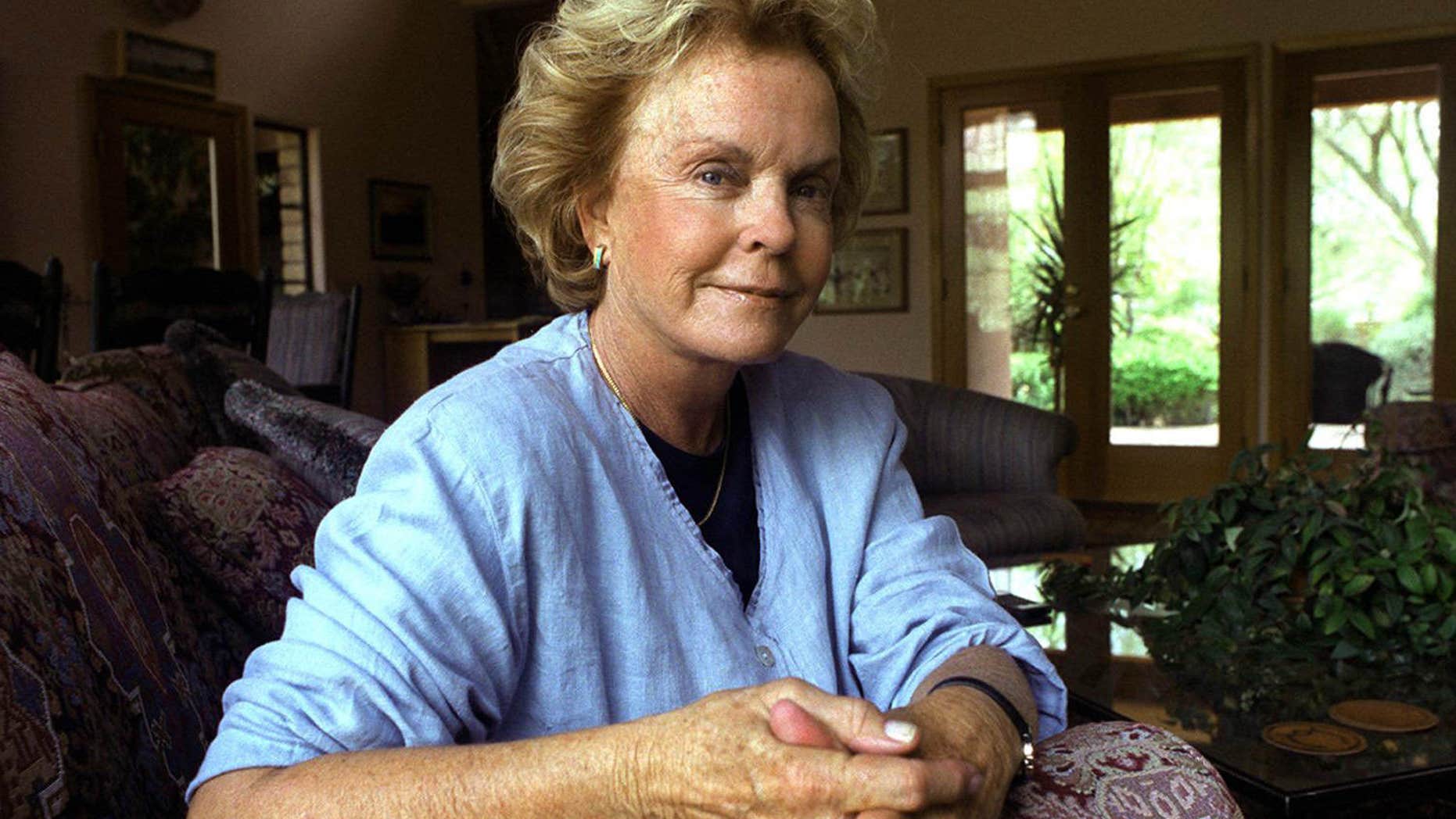In this July 2000 photo, Ann Day poses during her campaign for Pima County Board of Supervisors in Tucson, Ariz.