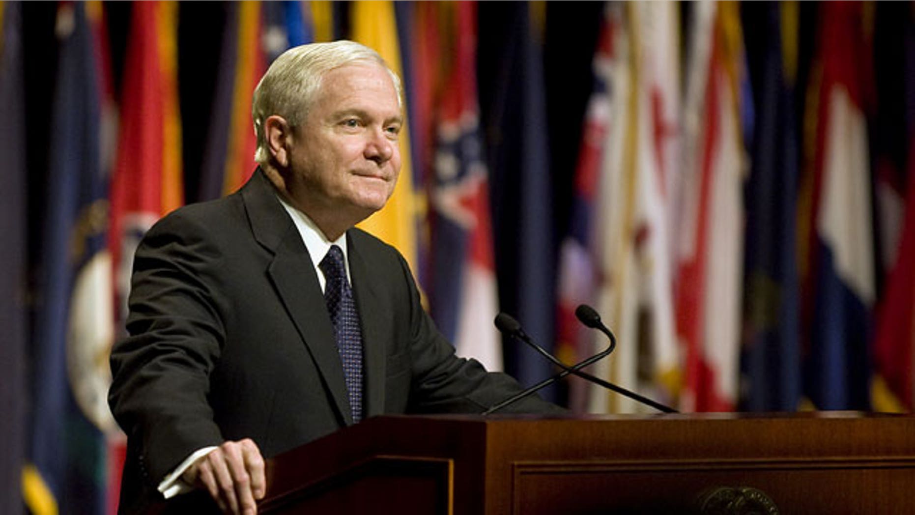 May 7: In this photo provided by the U.S. Department of Defense, Defense Secretary Robert M. Gates speaks to students at the U.S. Army Command and General Staff College at Ft. Leavenworth, Kansas.