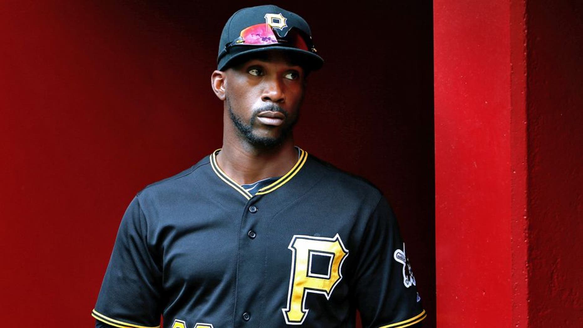 PHOENIX, AZ - APRIL 26: Andrew McCutchen #22 of the Pittsburgh Pirates in the dugout before the MLB game against the Arizona Diamondbacks at Chase Field on April 26, 2015 in Phoenix, Arizona. The Pirates defeated the Diamondbacks 8-0. (Photo by Christian Petersen/Getty Images)