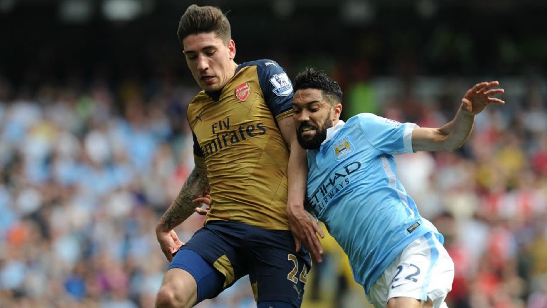 MANCHESTER, ENGLAND - MAY 08: of Arsenal during the Barclays Premier League match between Manchester City and Arsenal at the Etihad Stadium on May 8, 2016 in Manchester, England (Photo by Stuart MacFarlane/Arsenal FC via Getty Images)