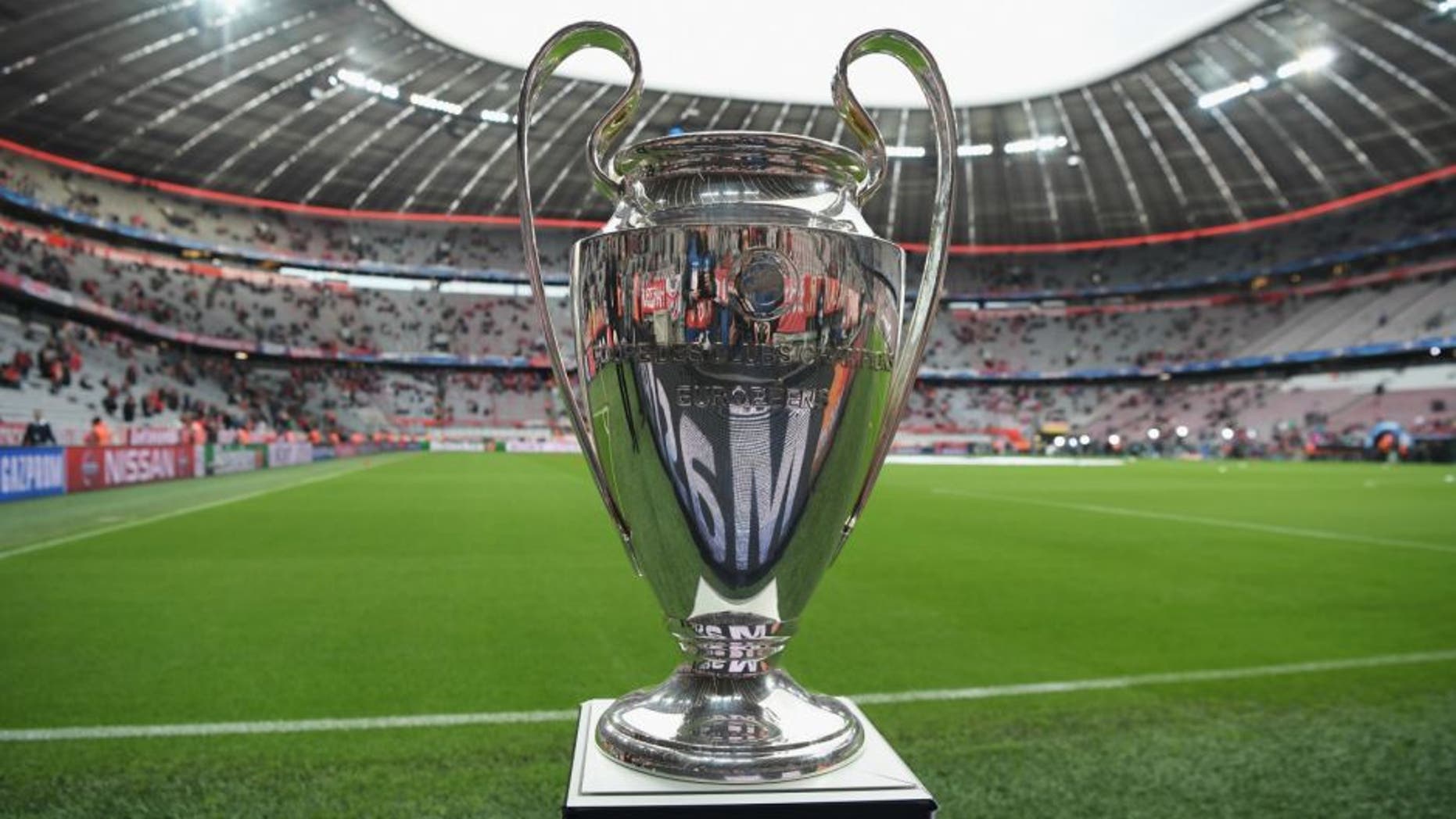 during UEFA Champions League semi final second leg match between FC Bayern Muenchen and Club Atletico de Madrid at Allianz Arena on May 3, 2016 in Munich, Germany.