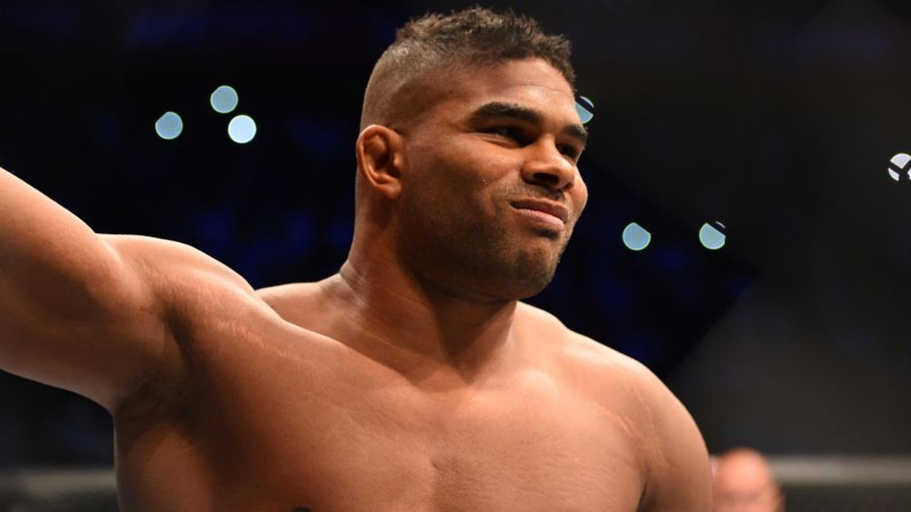 ROTTERDAM, NETHERLANDS - MAY 08: Alistair Overeem enters the Octagon before facing Andrei Arlovski in their heavyweight bout during the UFC Fight Night event at Ahoy Rotterdam on May 8, 2016 in Rotterdam, Netherlands. (Photo by Josh Hedges/Zuffa LLC/Zuffa LLC via Getty Images)