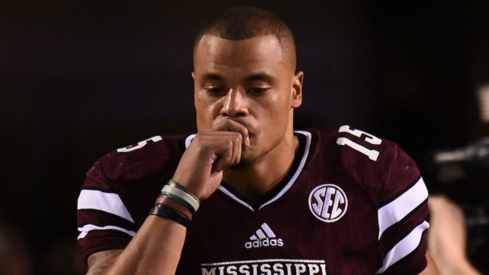 at Davis Wade Stadium on November 28, 2015 in Starkville, Mississippi. Mississippi defeated Mississippi State 38-27.