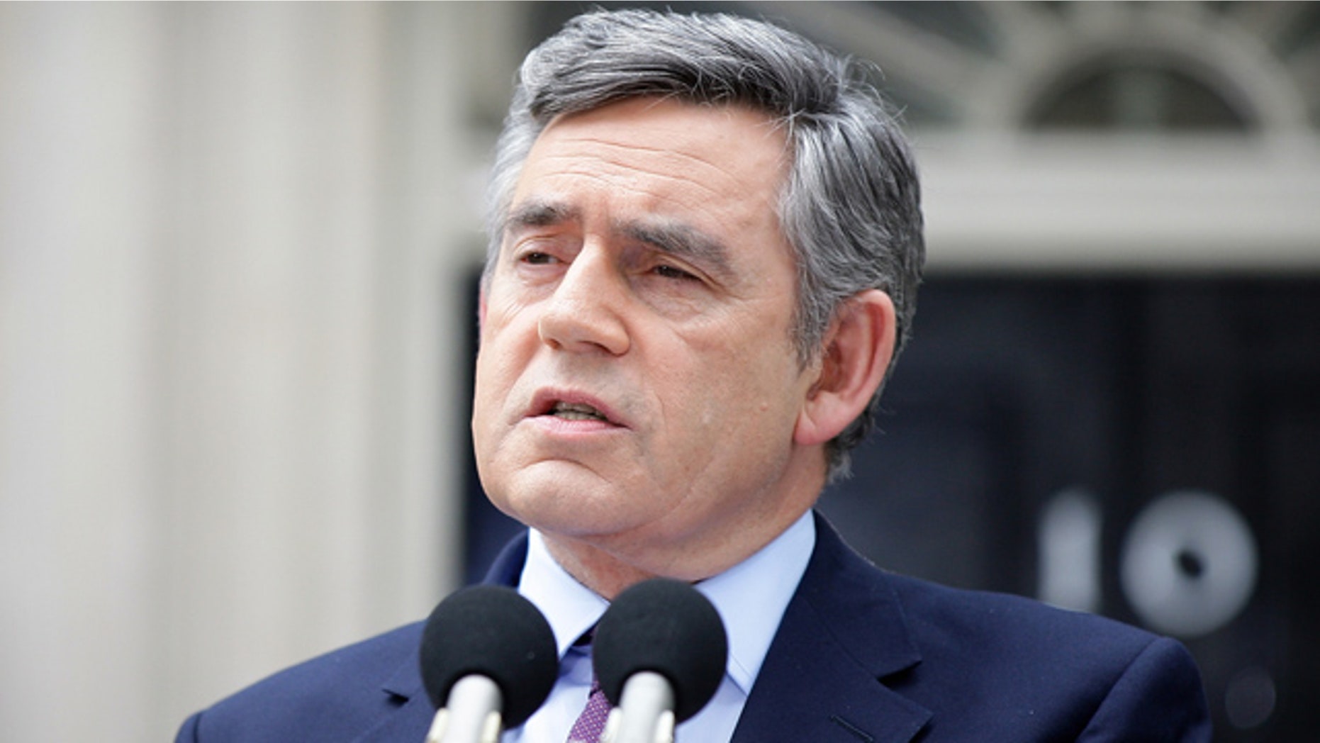 British Prime Minister Gordon Brown, seen here in a May 10 photo, says it 'was a privilege to serve' the U.K.