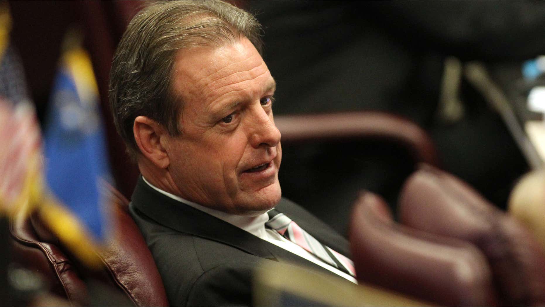 May 23, 2011: Former Nevada Sen. John Lee, D-North Las Vegas, at work on the Senate floor at the Legislature in Carson City, Nev.