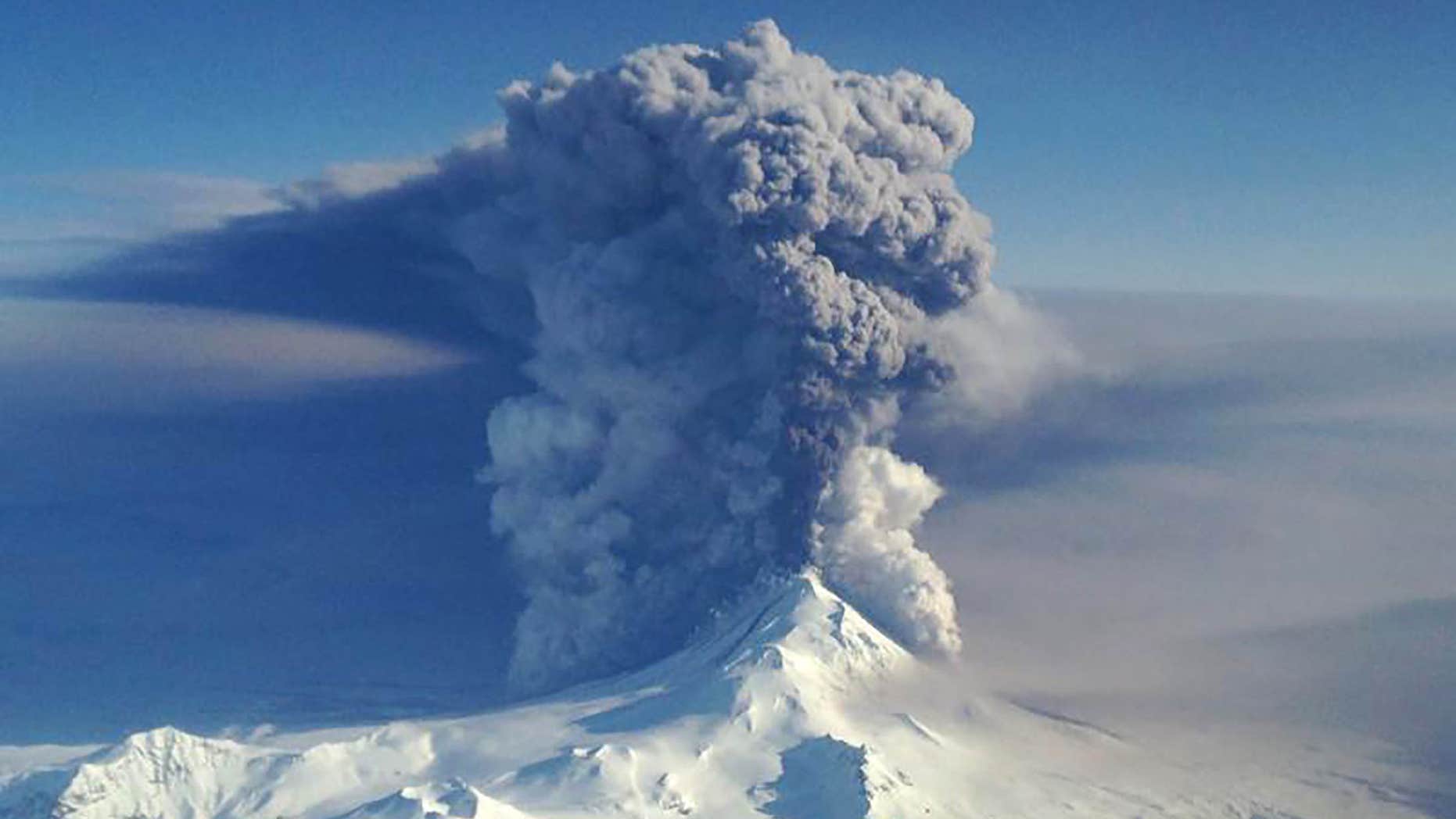 April 6, 2016: File handout photo of the Pavlof Volcano erupting in Alaska.