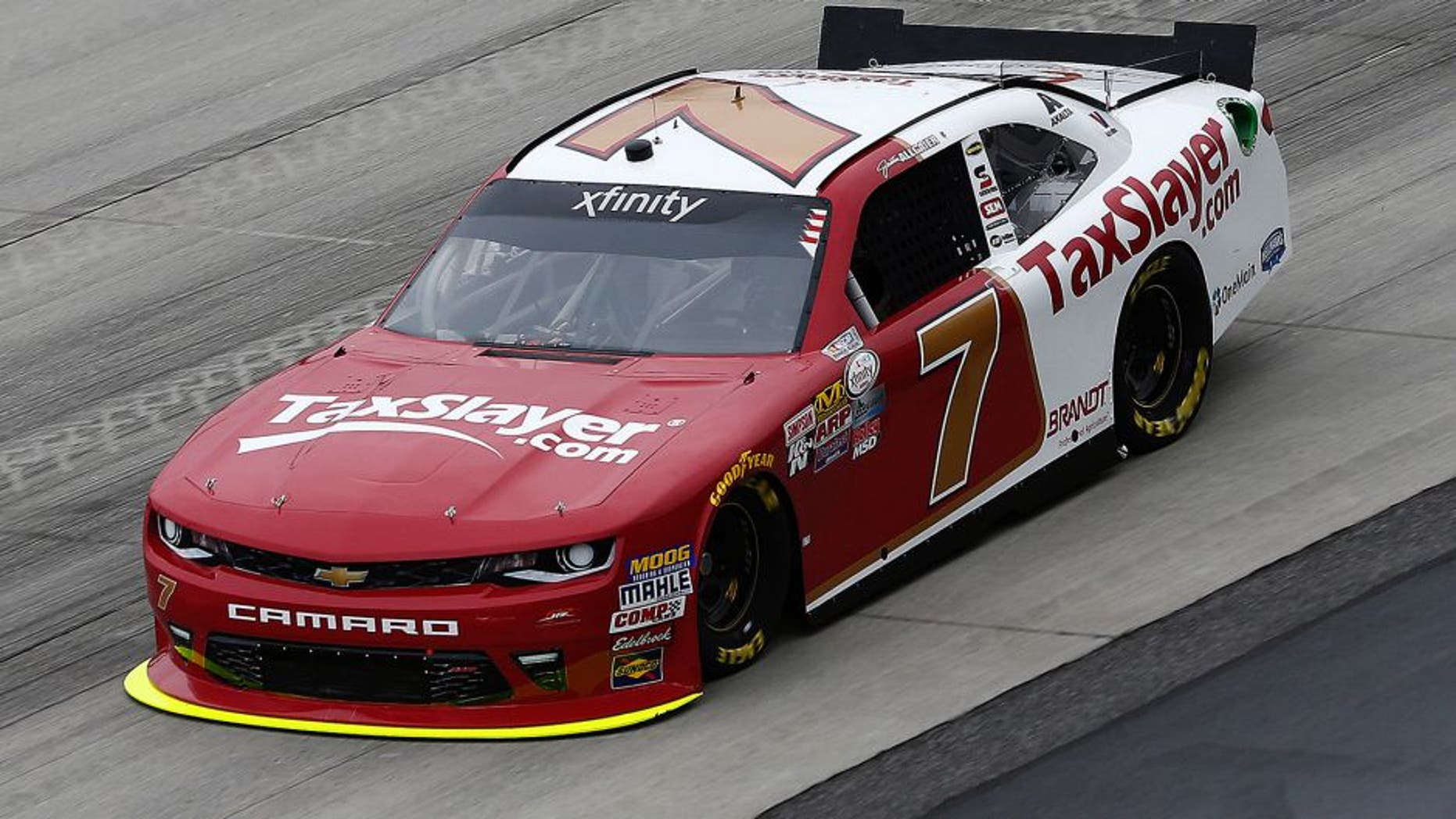 DOVER, DE - MAY 13: Justin Allgaier, driver of the #7 TaxSlayer.com Chevrolet, practices for the NASCAR XFINITY Series Ollie's Bargain Outlet 200 at Dover International Speedway on May 13, 2016 in Dover, Delaware. (Photo by Jeff Zelevansky/NASCAR via Getty Images)