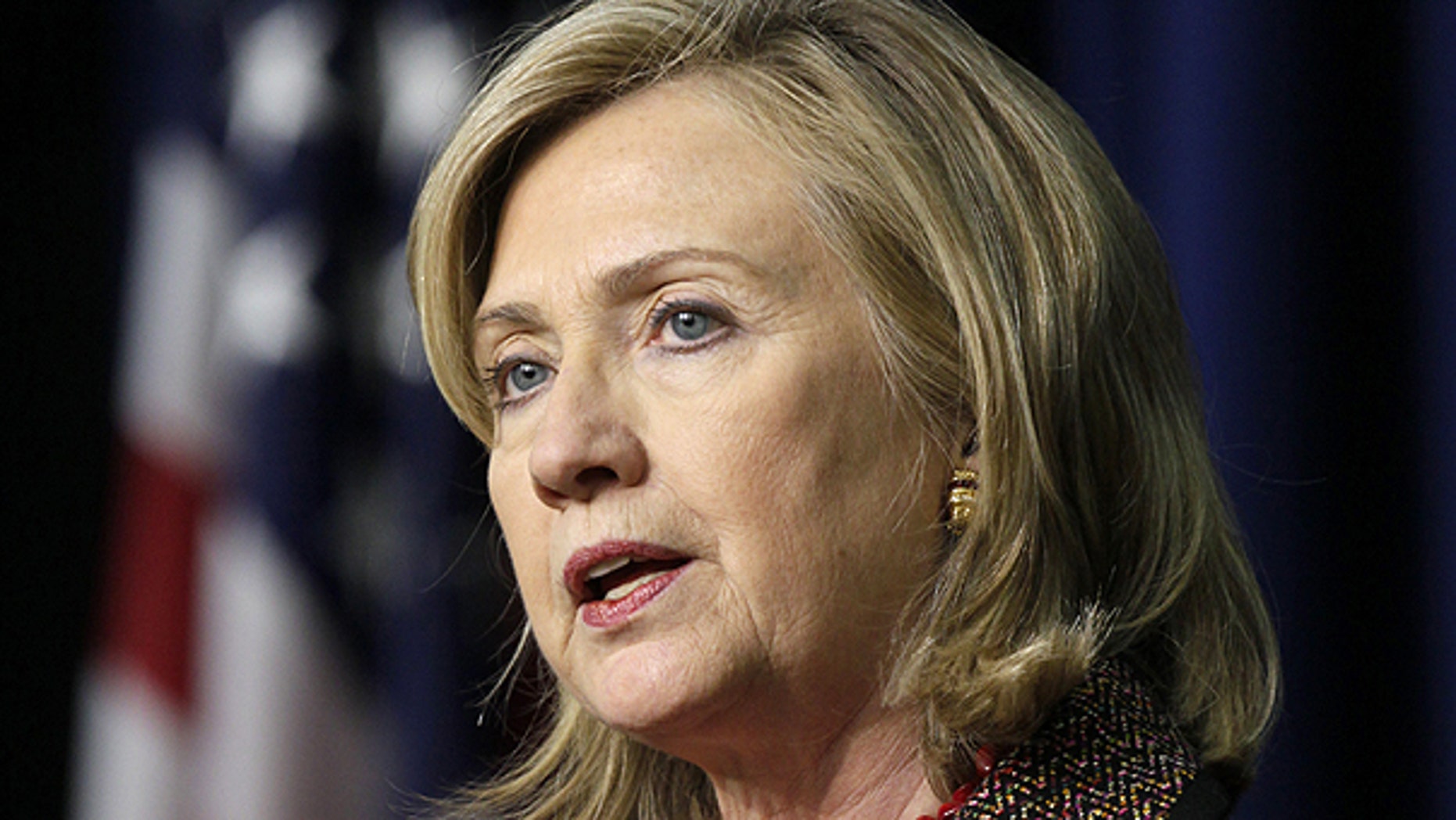May 16: Secretary of State Hillary Rodham Clinton speaks at an International Strategy for Cyberspace event in the South Court Auditorium of the Eisenhower Executive Office Building.