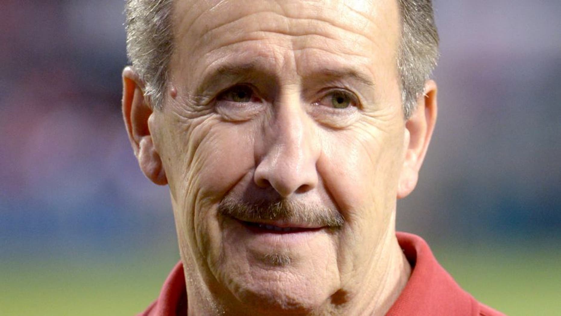 Sep 24, 2013; Anaheim, CA, USA; Los Angeles Angels owner Arte Moreno before the game against the Oakland Athletics at Angel Stadium of Anaheim. Mandatory Credit: Kirby Lee-USA TODAY Sports