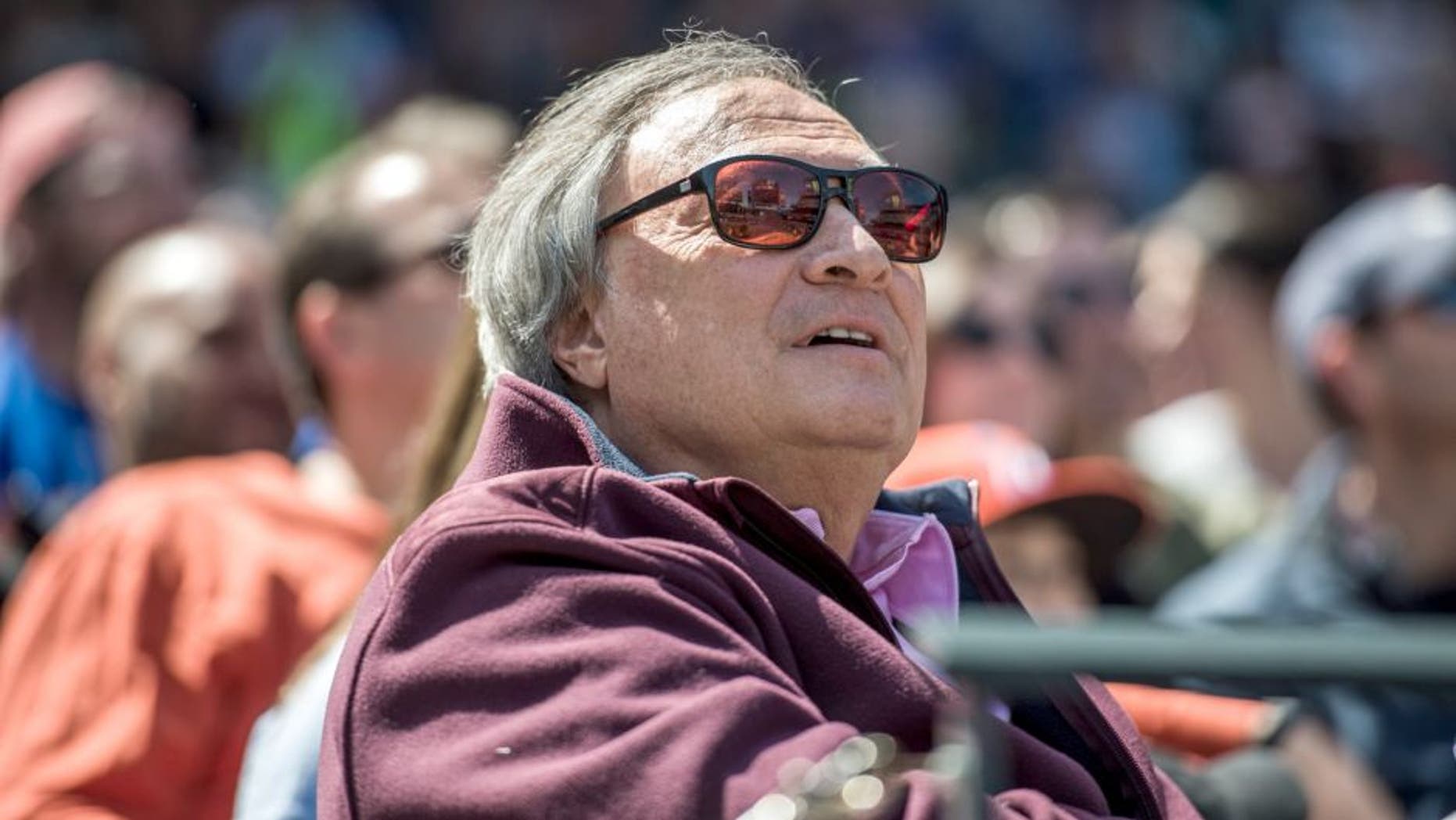 NEW YORK - APRIL 19: Jeffrey Loria owner of the Miami Marlins looks on during the game against the New York Mets at Citi Field on Sunday, April 19, 2015 in the Queens borough of New York City. (Photo by Rob Tringali/MLB Photos via Getty Images)