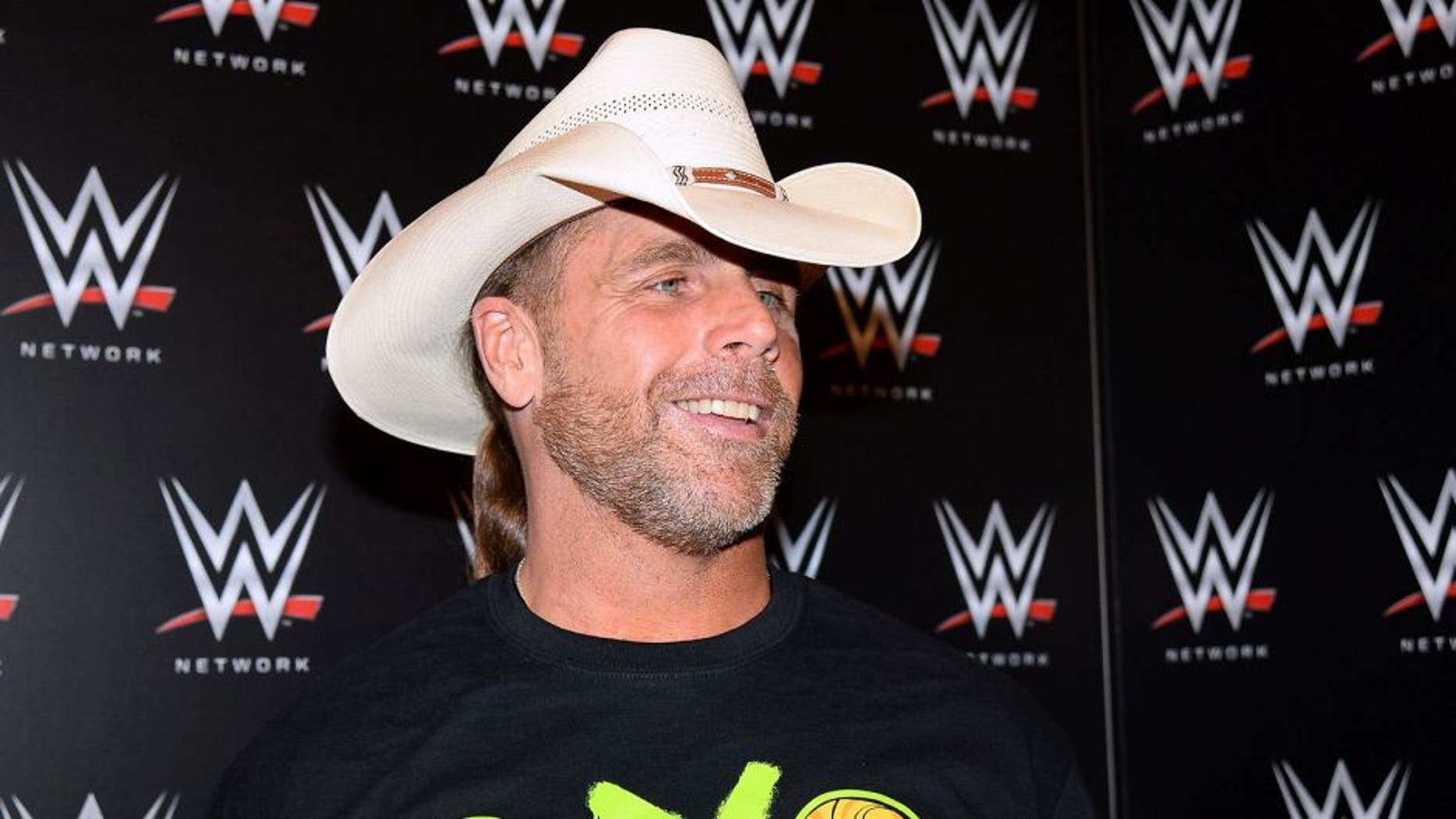 WWE personality Shawn Michaels appears at a news conference announcing the WWE Network at the 2014 International CES at the Encore Theater at Wynn Las Vegas on January 8, 2014 in Las Vegas, Nevada.