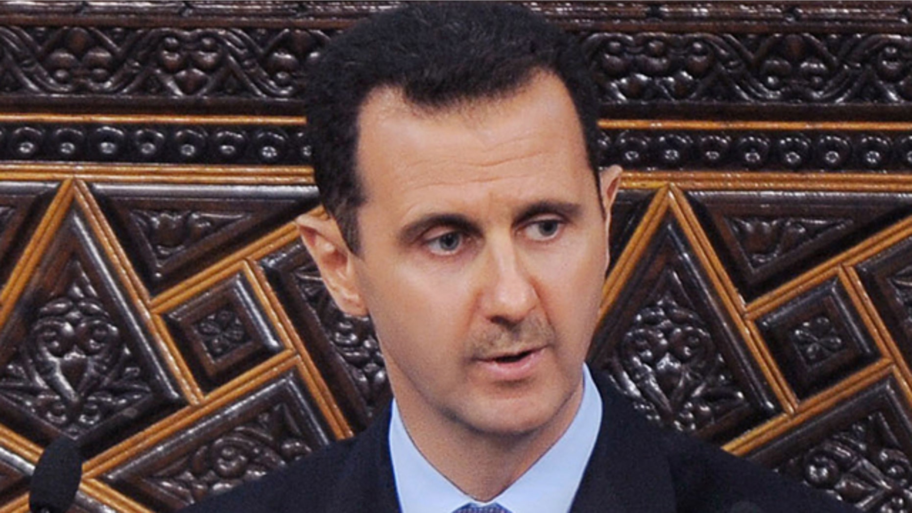 March 30, 2012: Syrian President Bashar Assad addresses the Parliament, in Damascus, Syria.